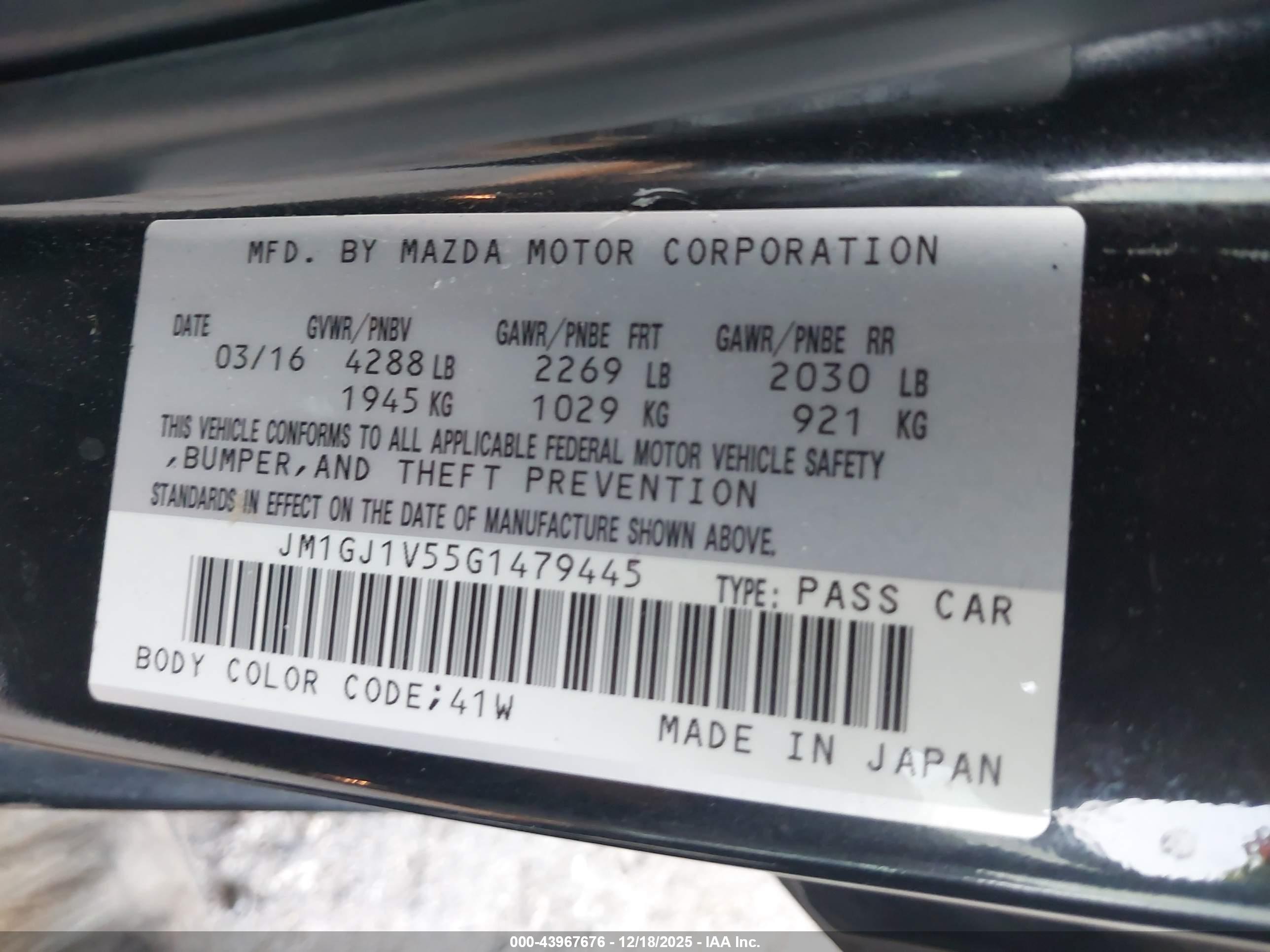 MAZDA MAZDA6 image 9