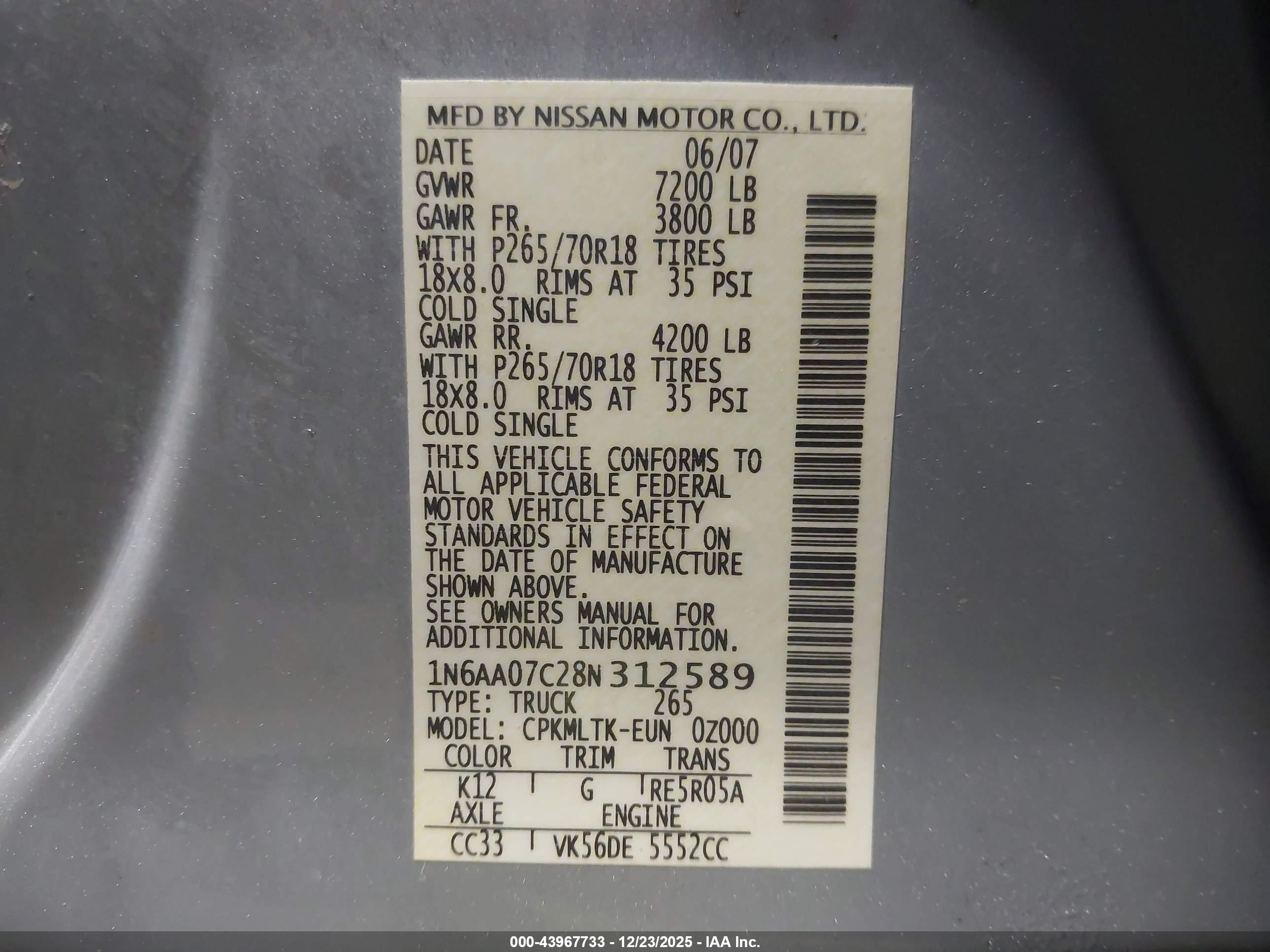 NISSAN TITAN image 9