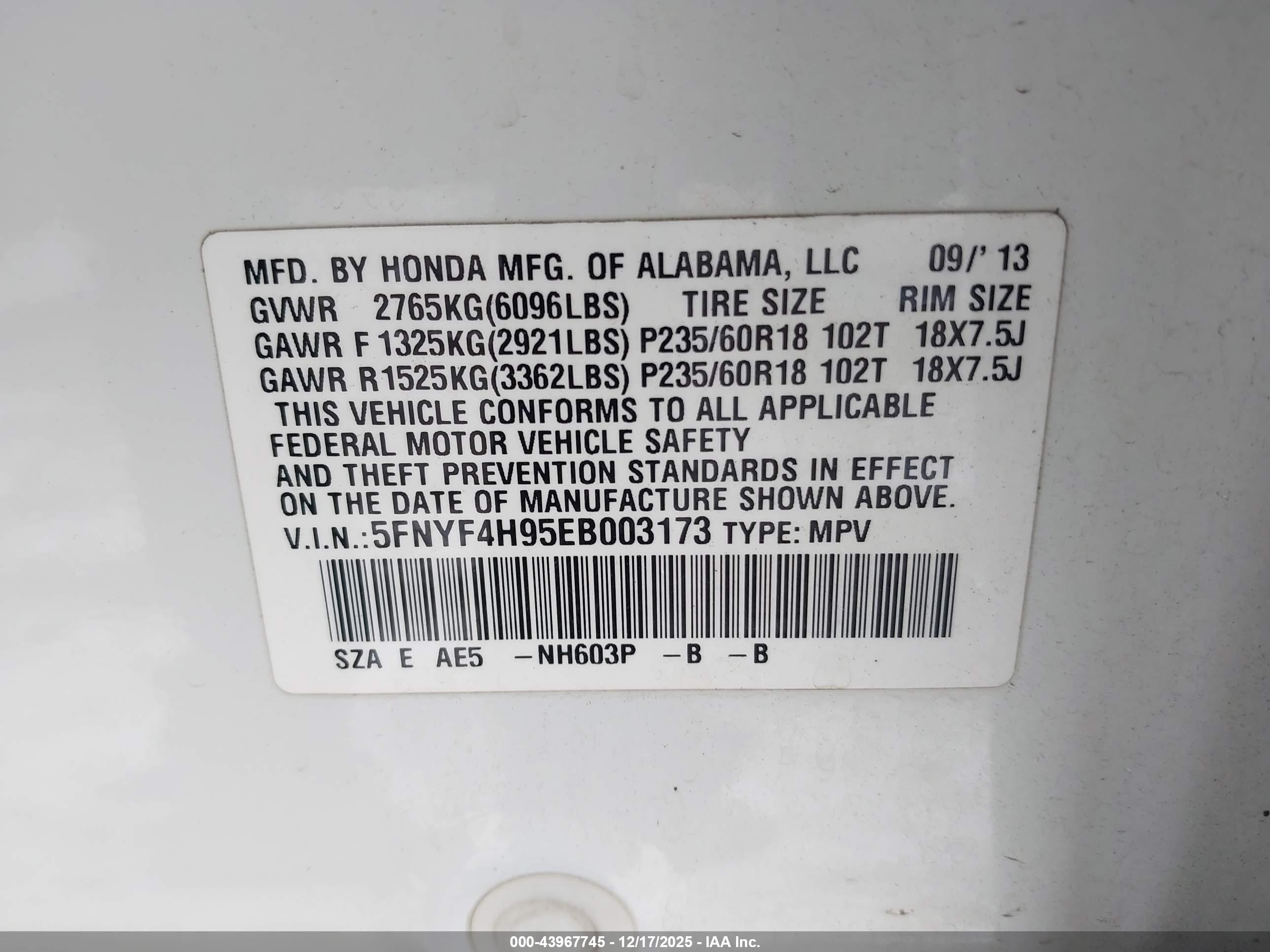 HONDA PILOT image 9