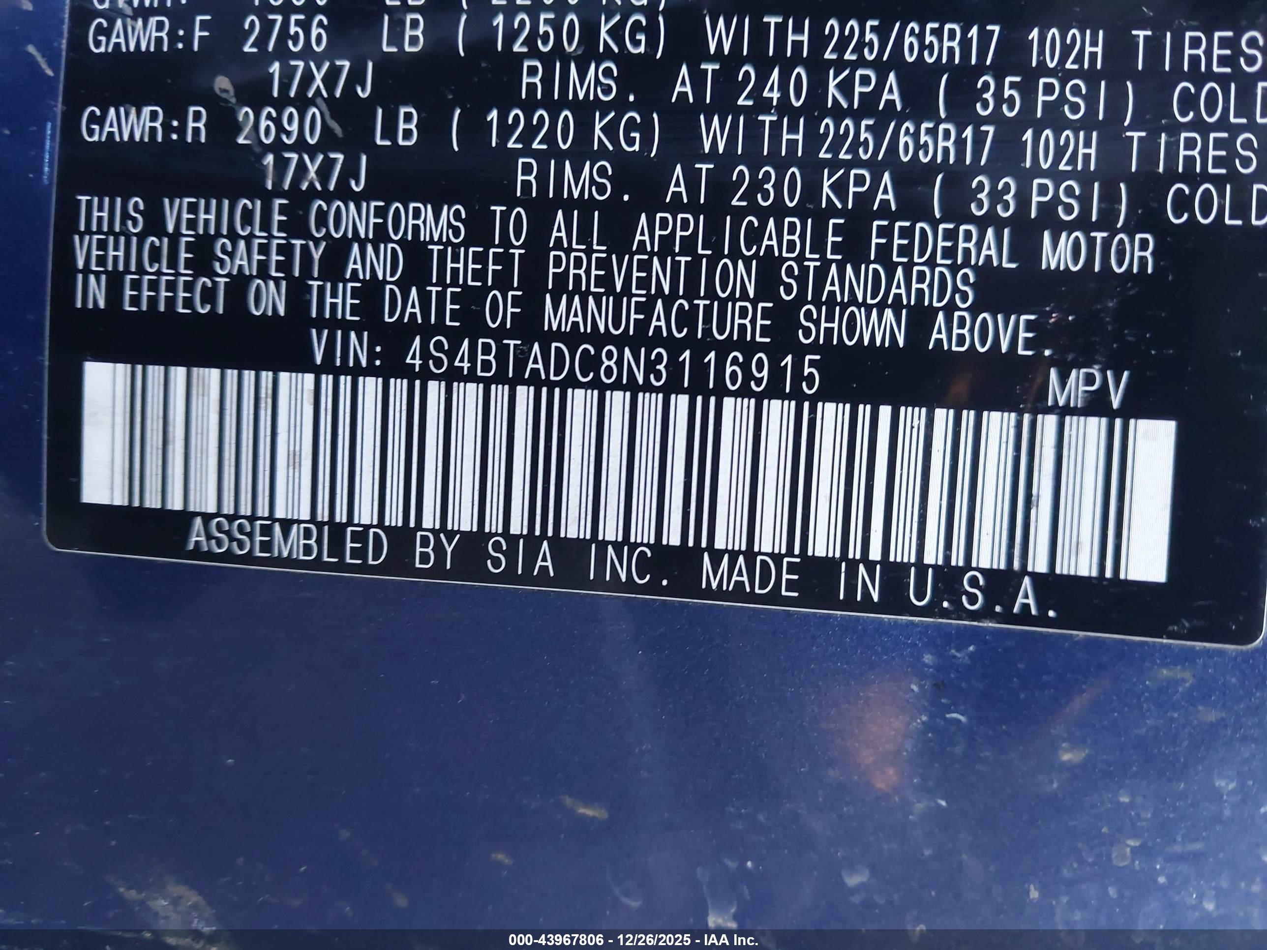 SUBARU OUTBACK image 9
