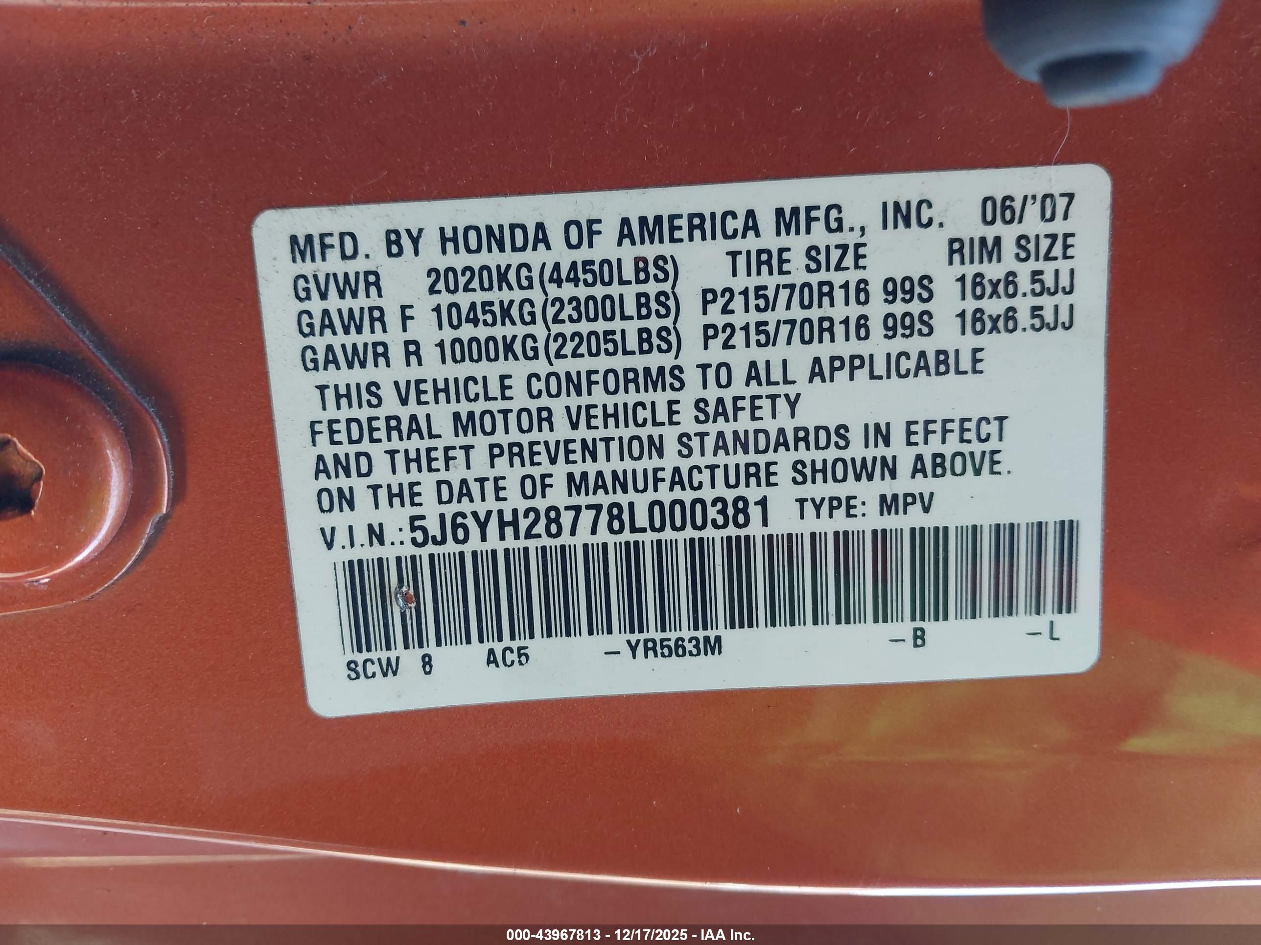 HONDA ELEMENT image 9