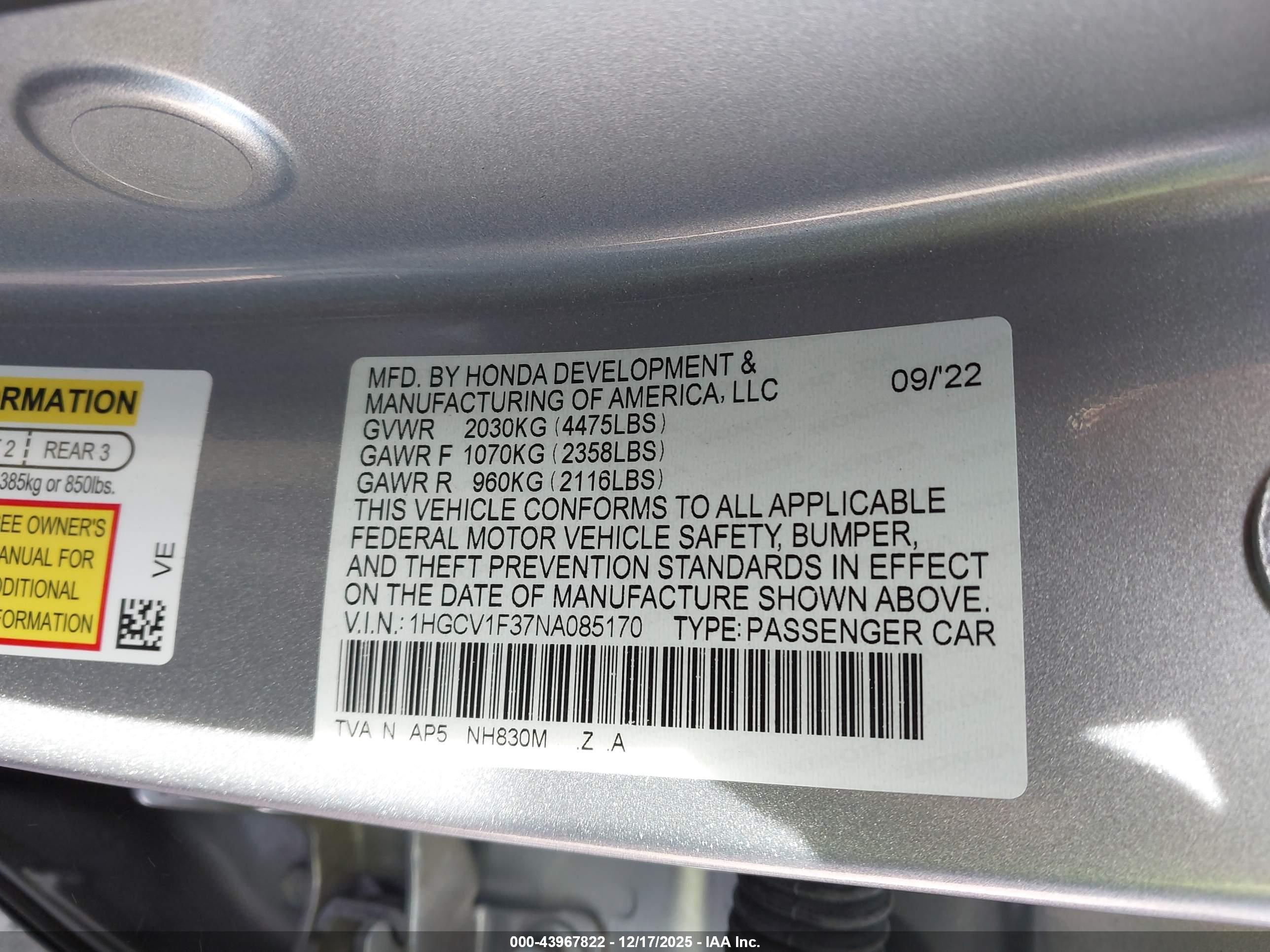 HONDA ACCORD image 9