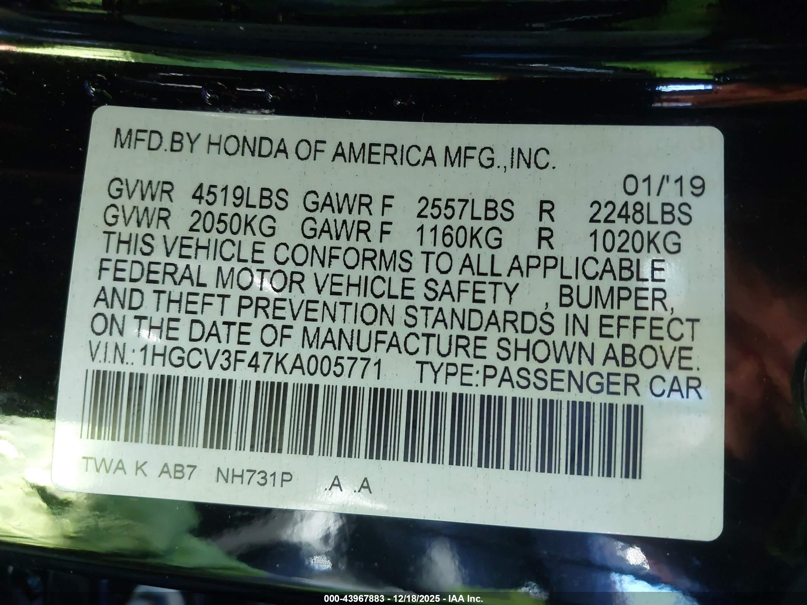 HONDA ACCORD image 9