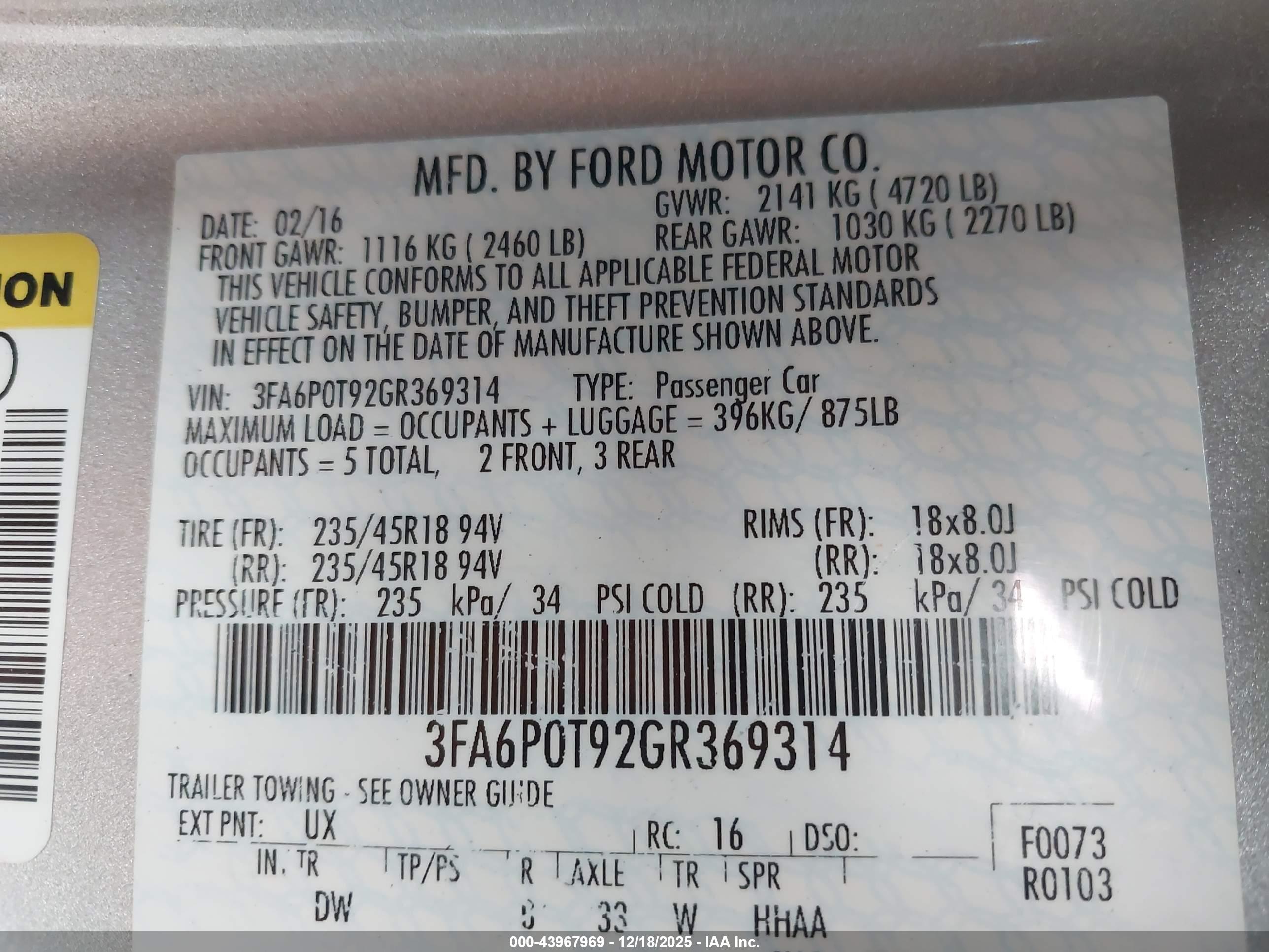 FORD FUSION image 9