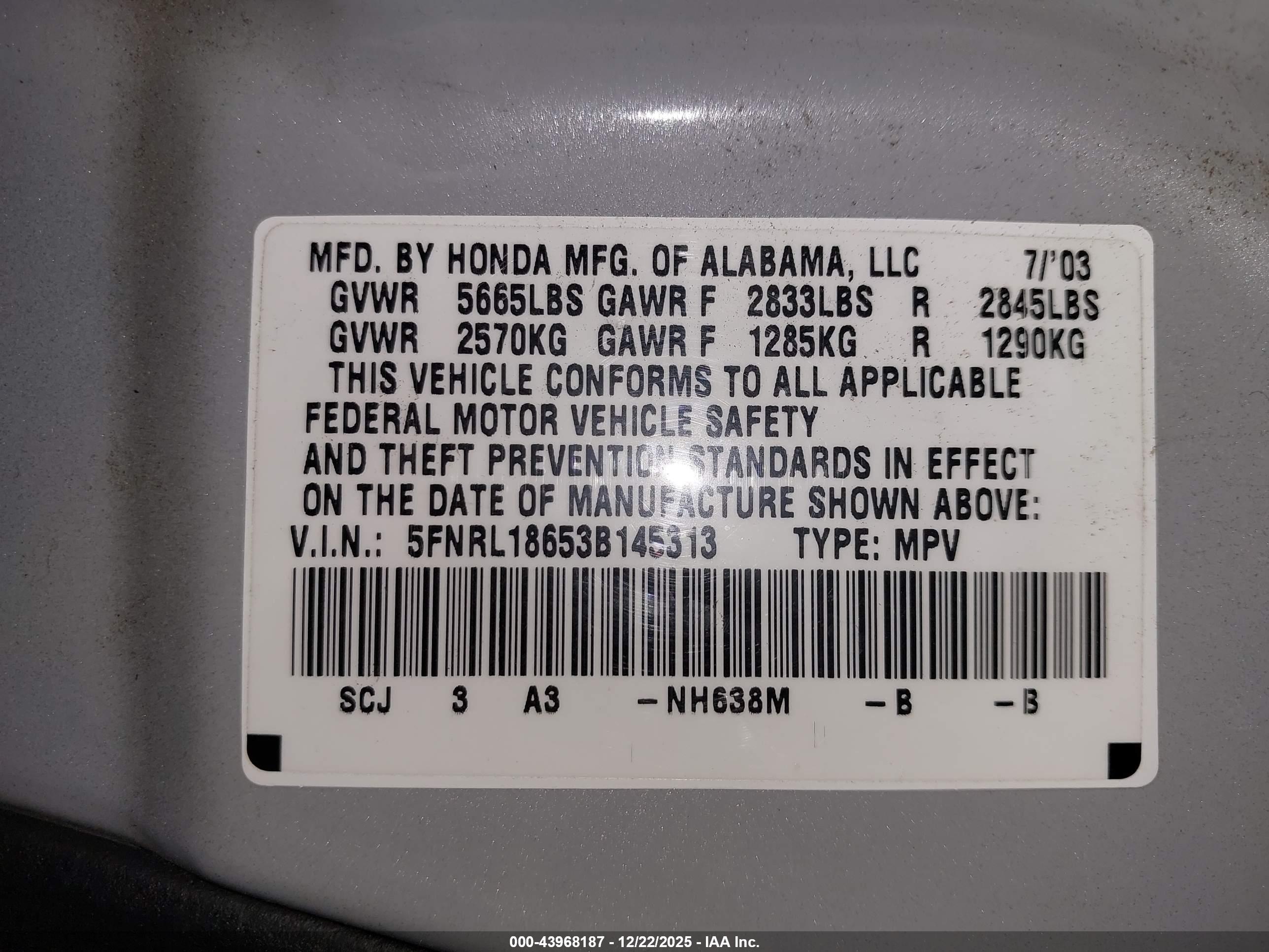 HONDA ODYSSEY image 9