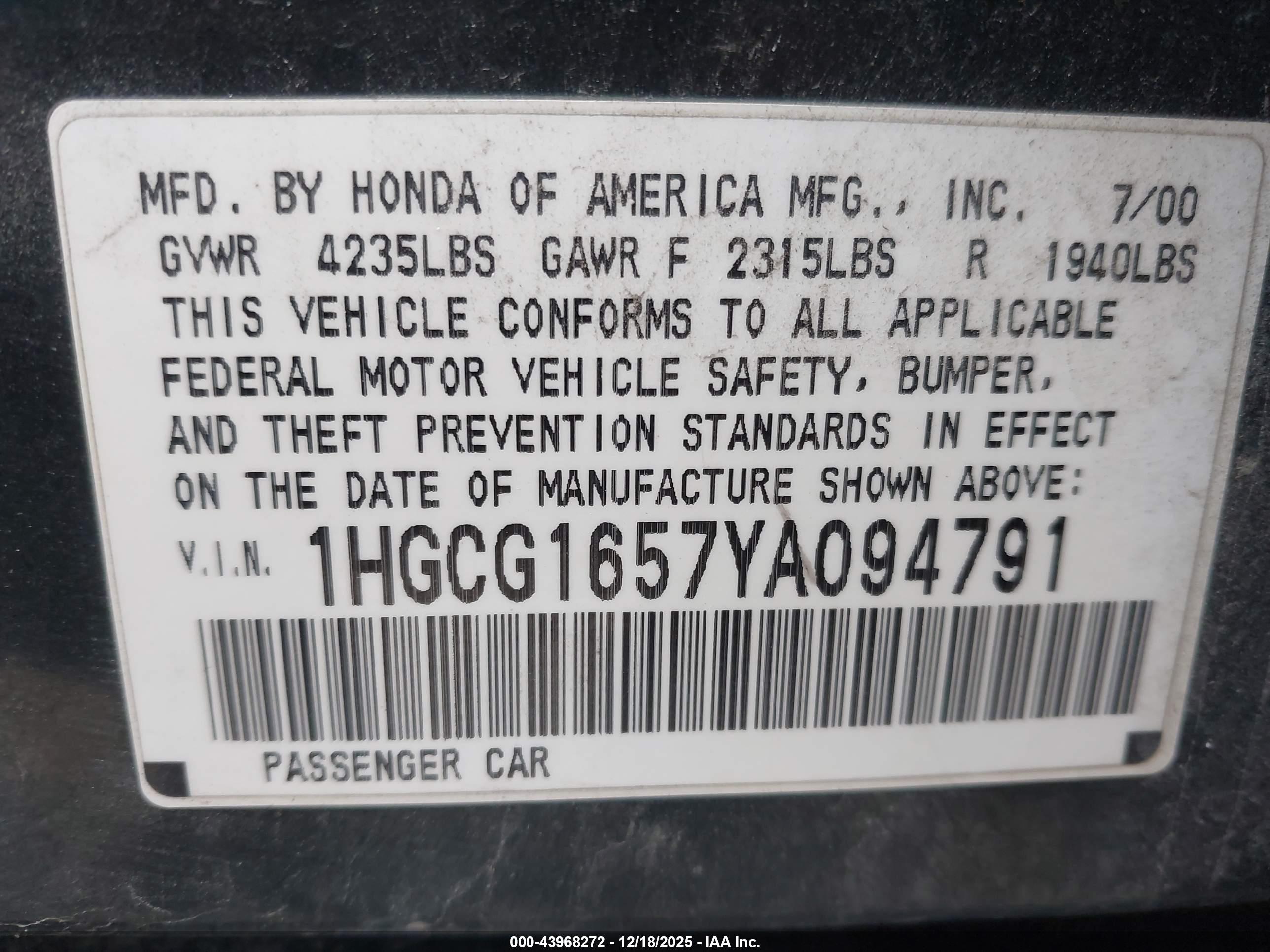 HONDA ACCORD image 9