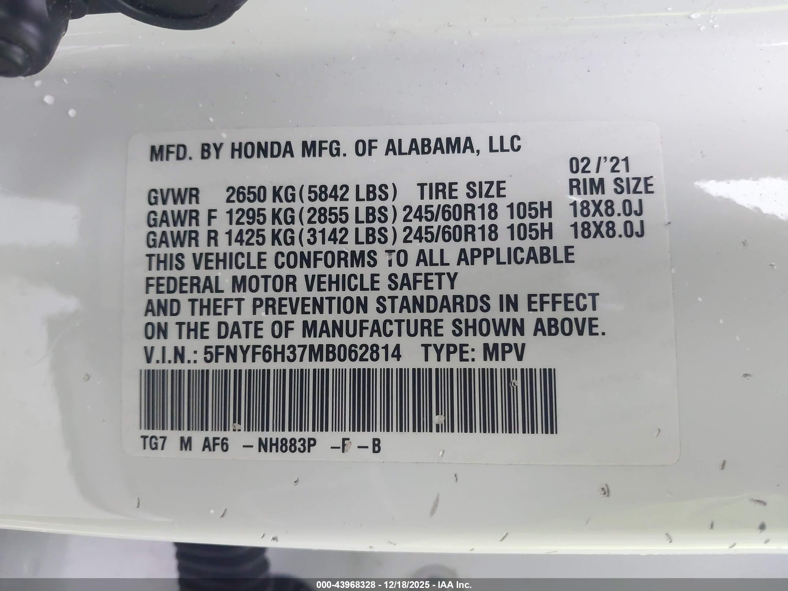 HONDA PILOT image 9