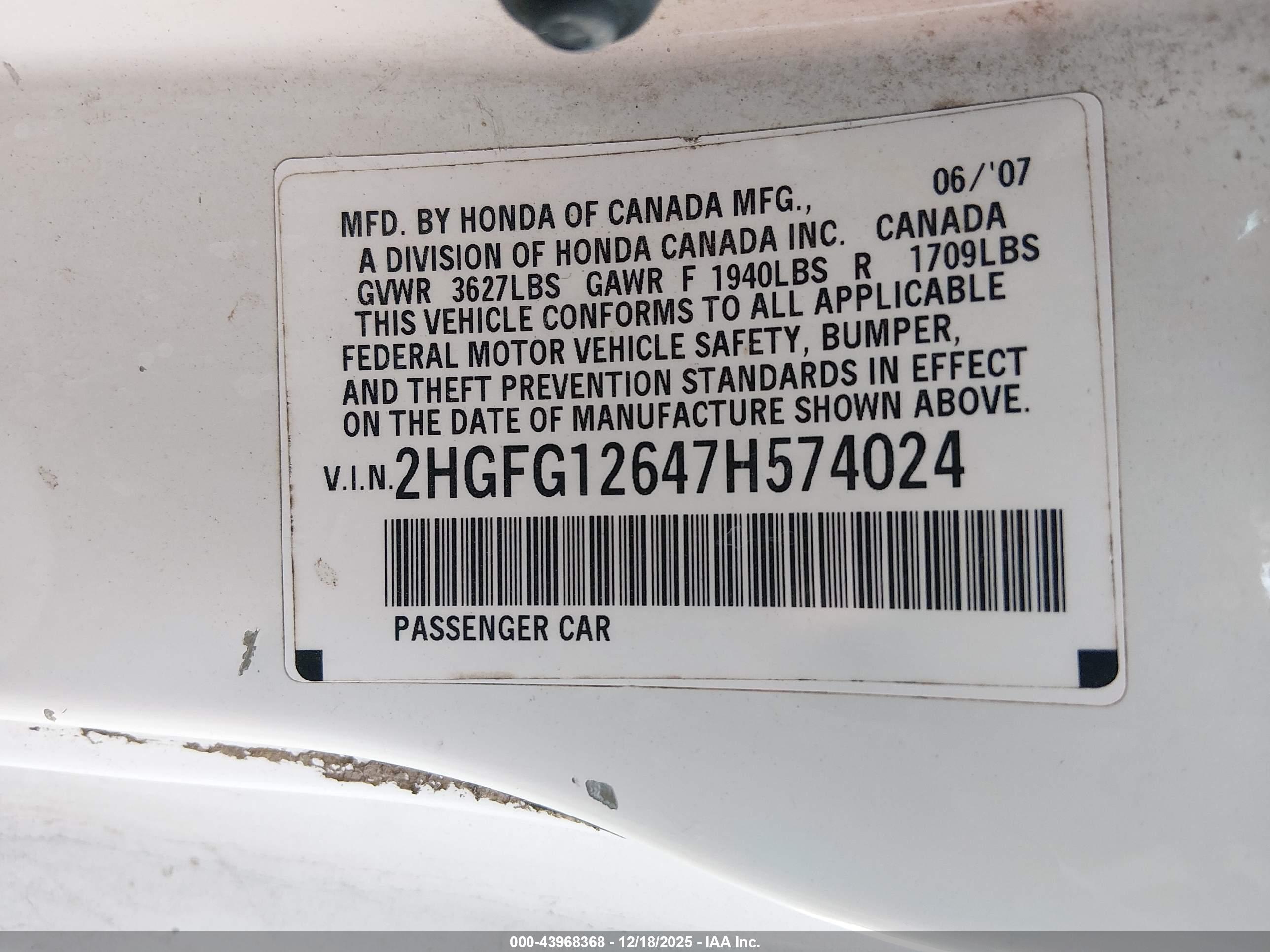 HONDA CIVIC image 9