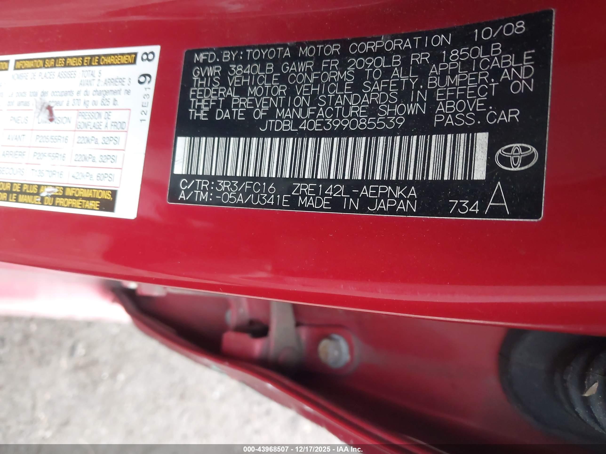TOYOTA COROLLA image 9