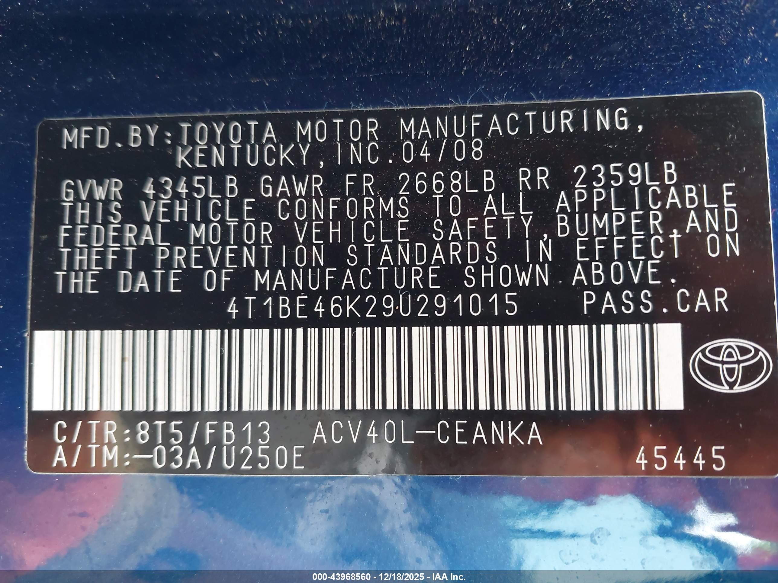 TOYOTA CAMRY image 9