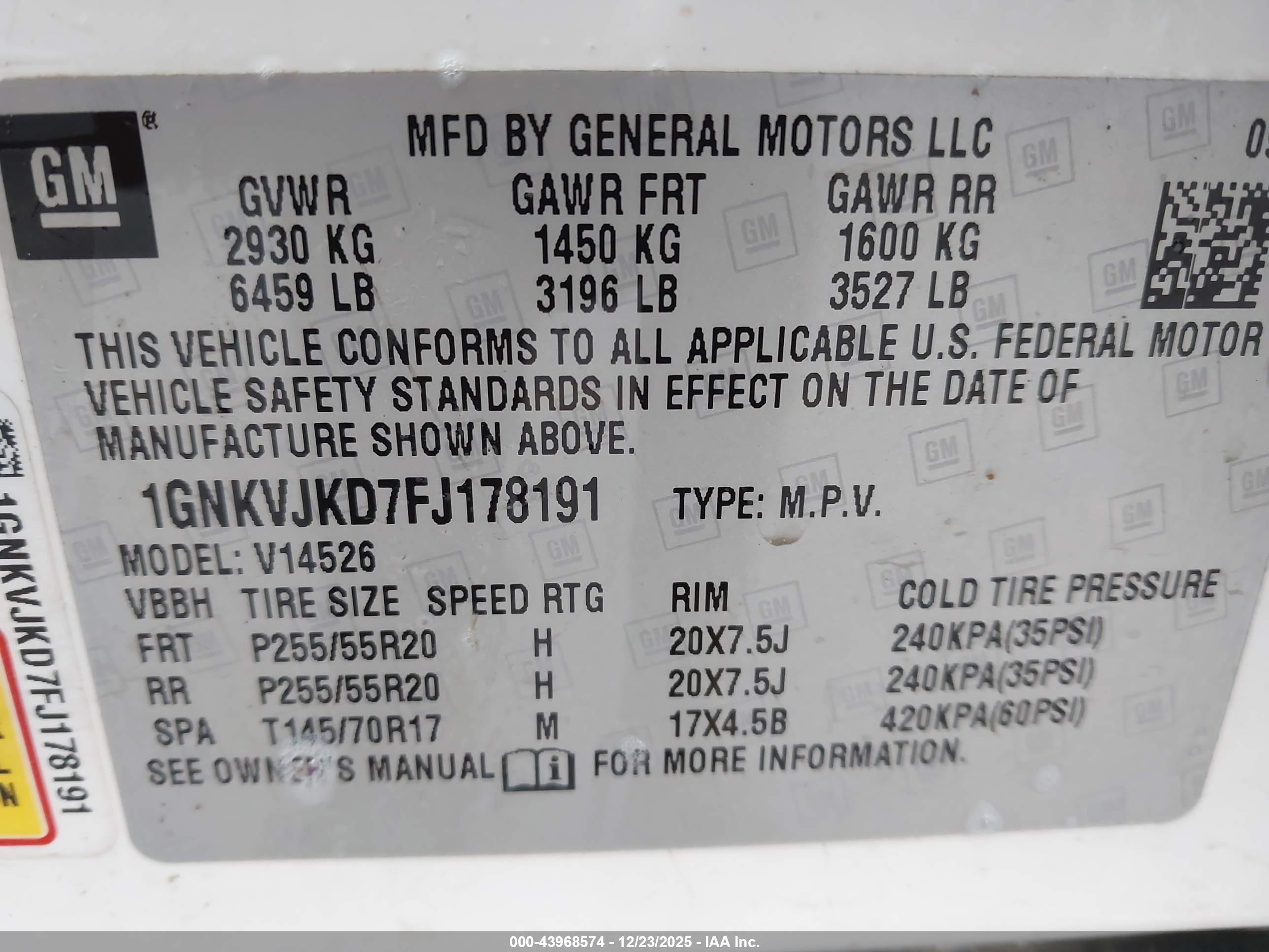CHEVROLET TRAVERSE image 9