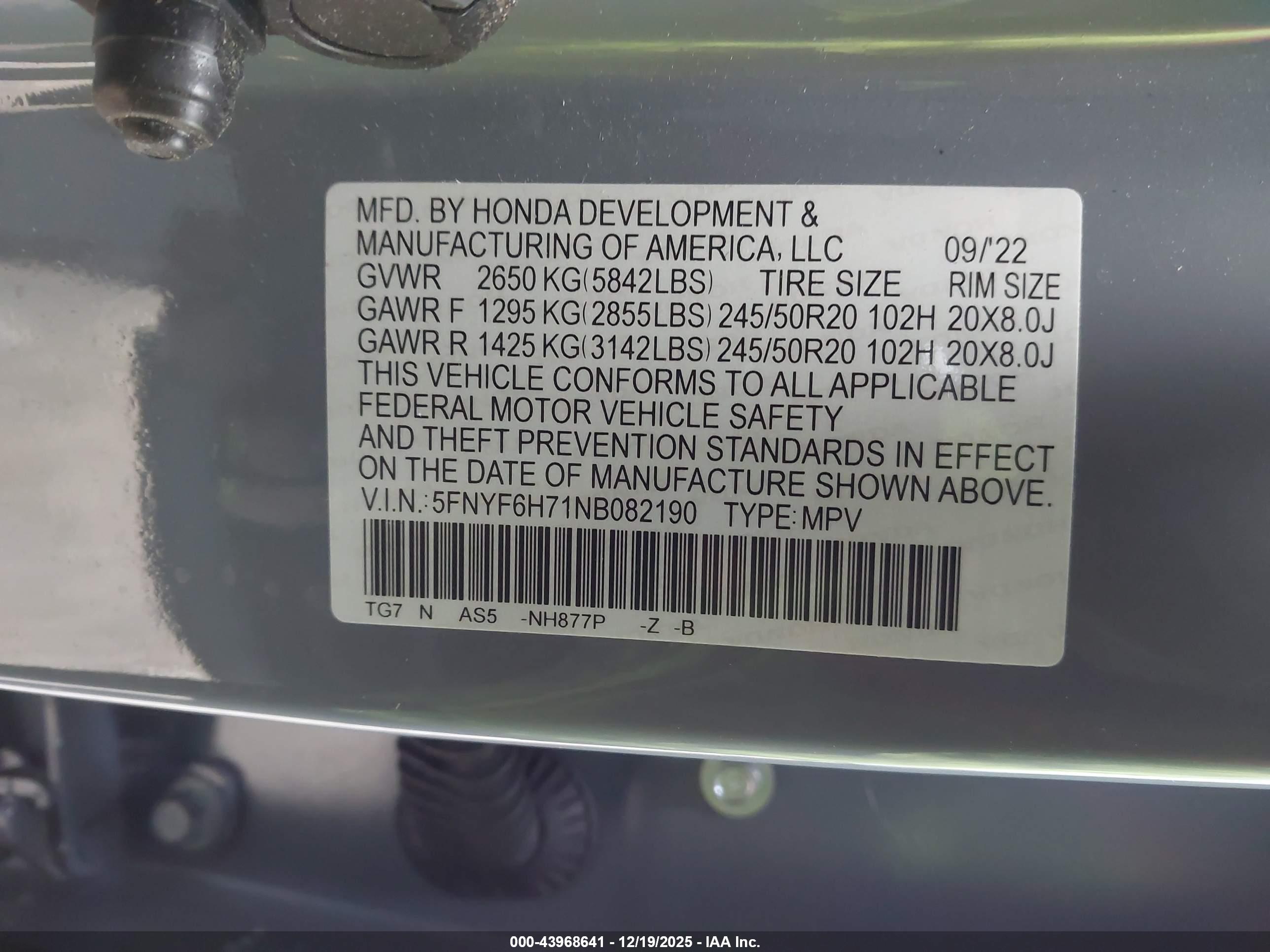 HONDA PILOT image 9