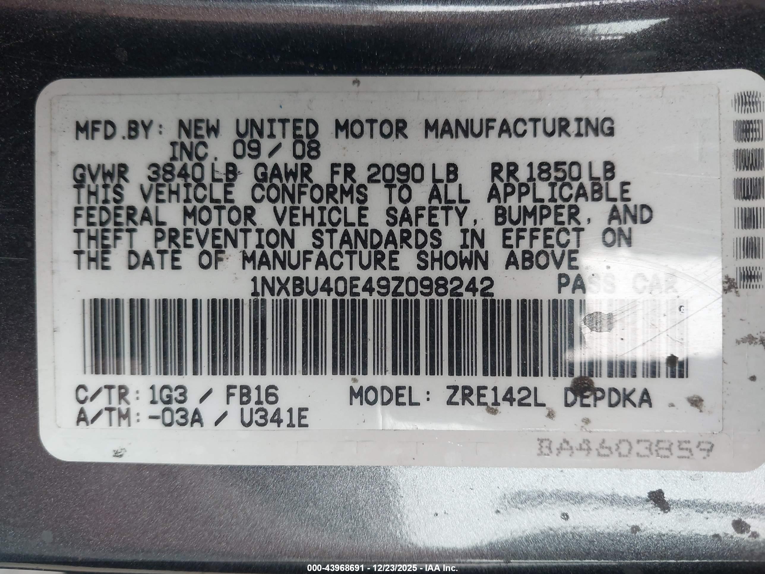 TOYOTA COROLLA image 9