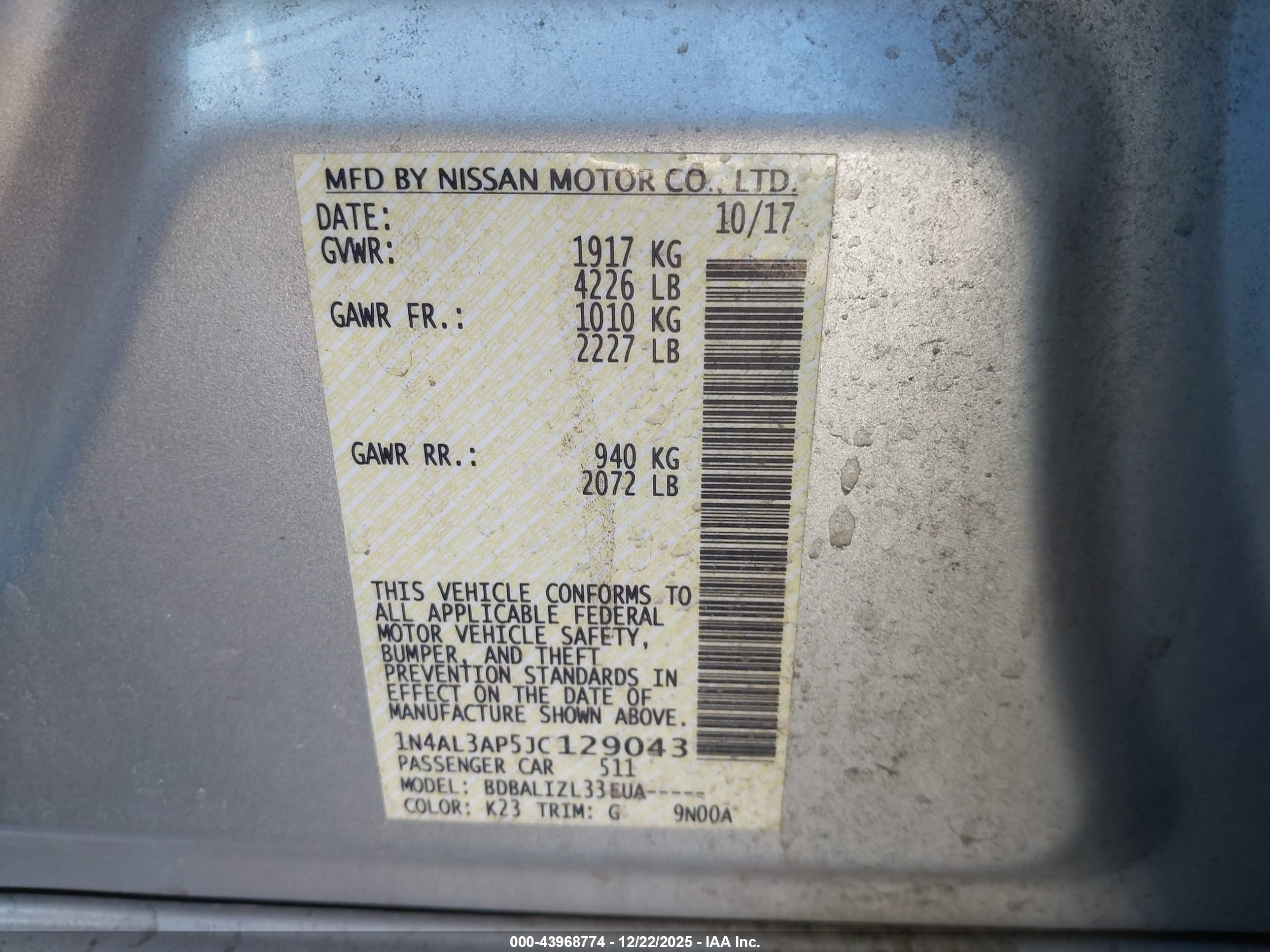 NISSAN ALTIMA image 9