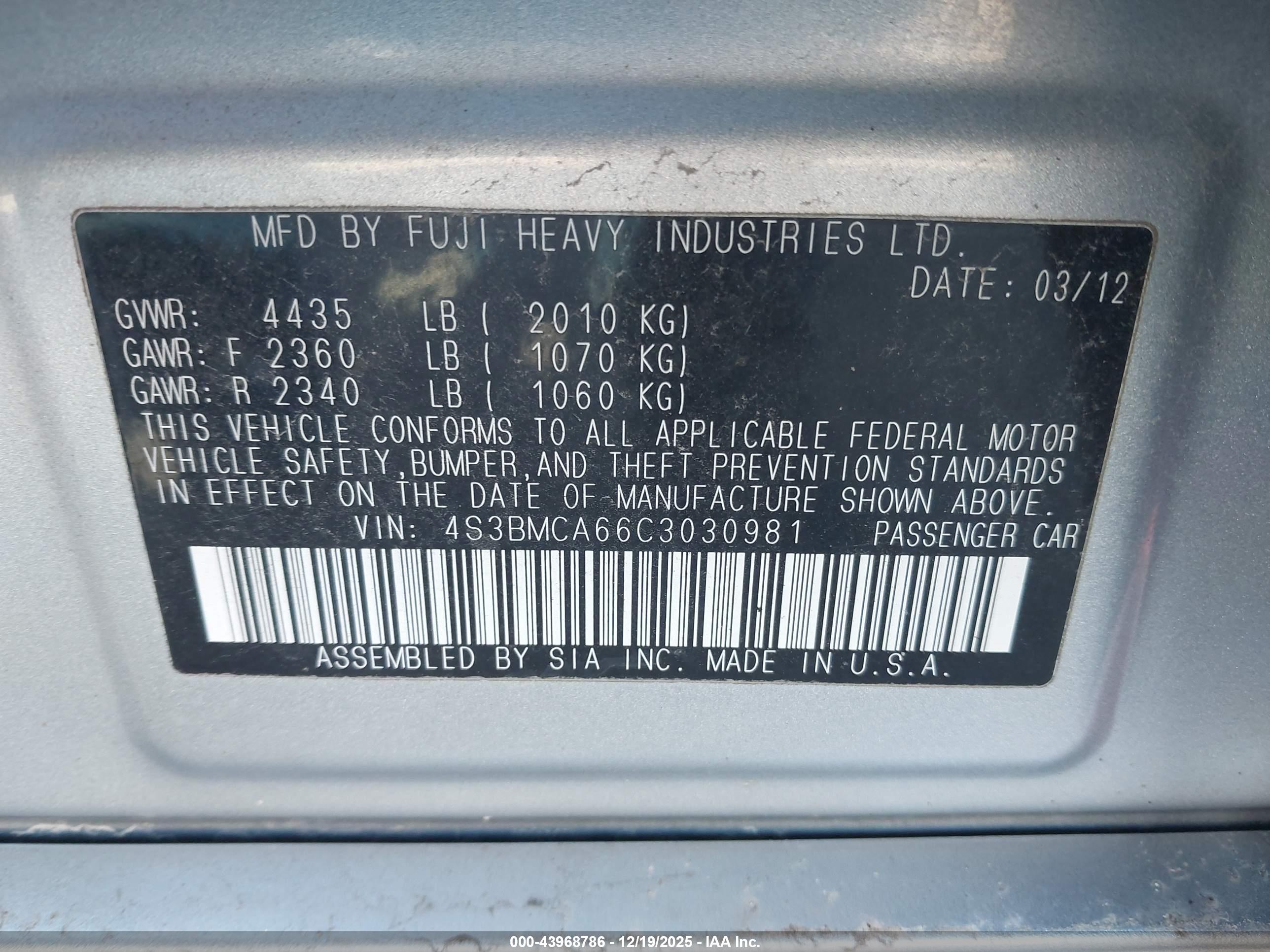 SUBARU LEGACY image 9