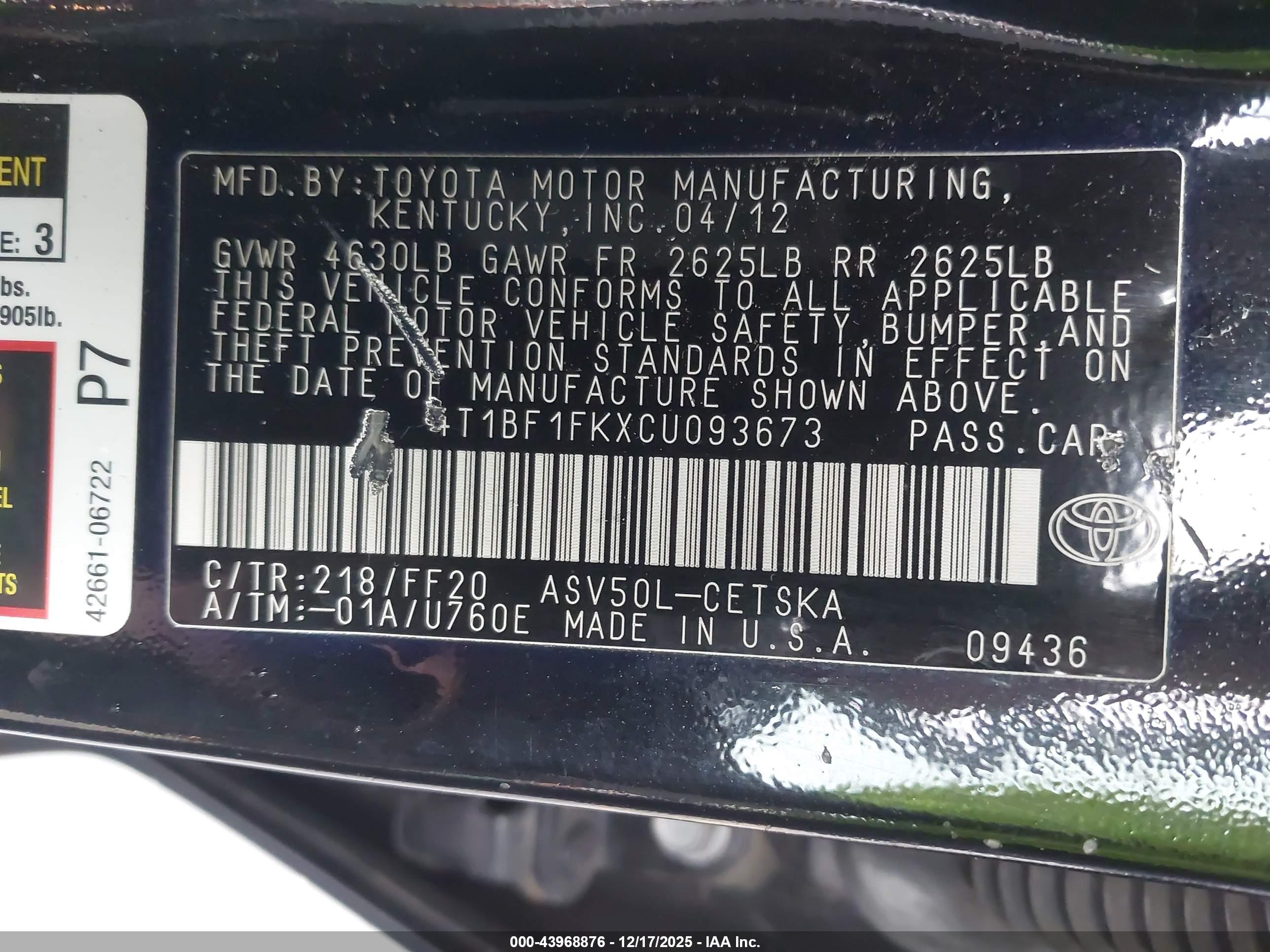 TOYOTA CAMRY image 9