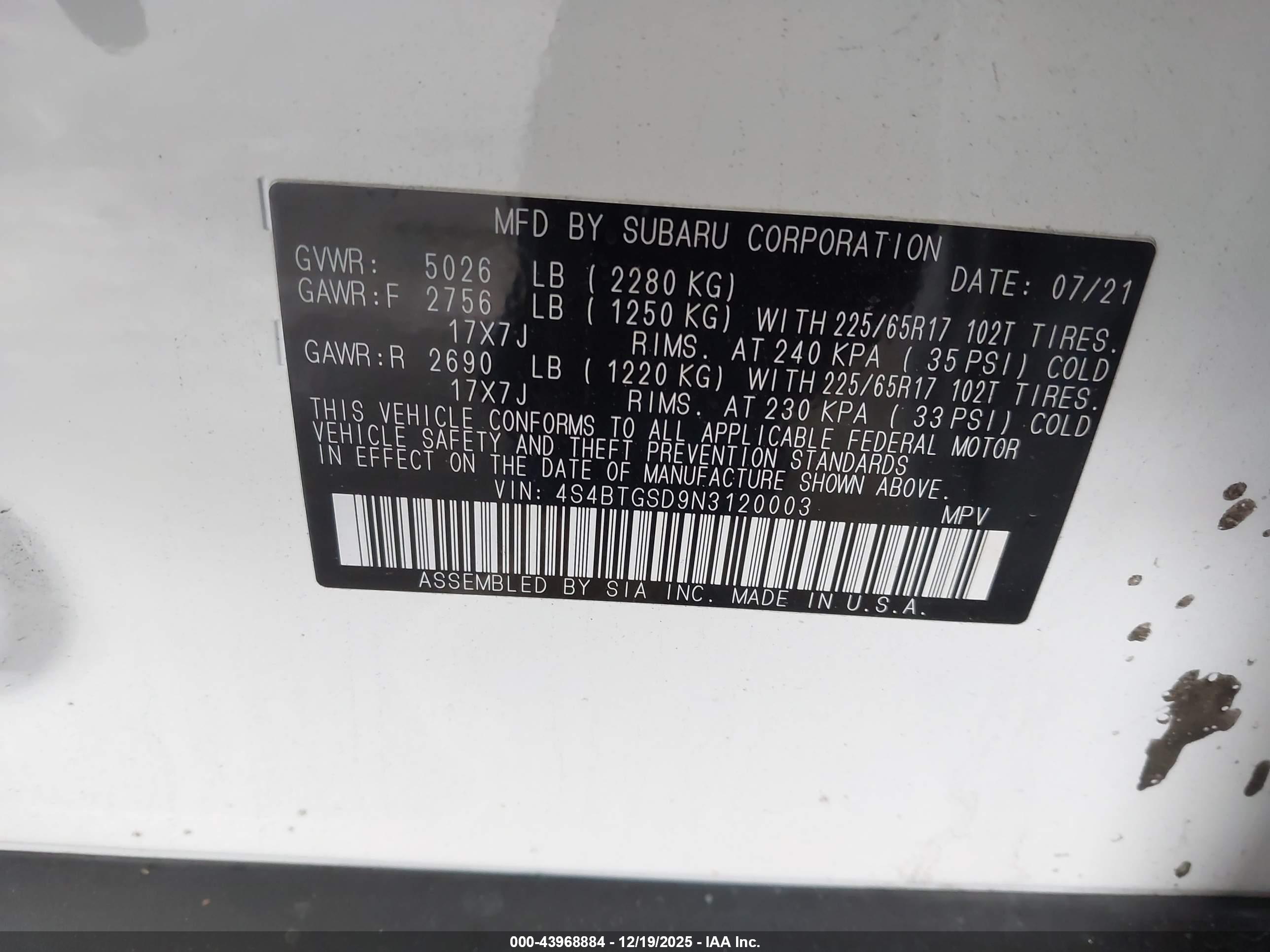 SUBARU OUTBACK image 9