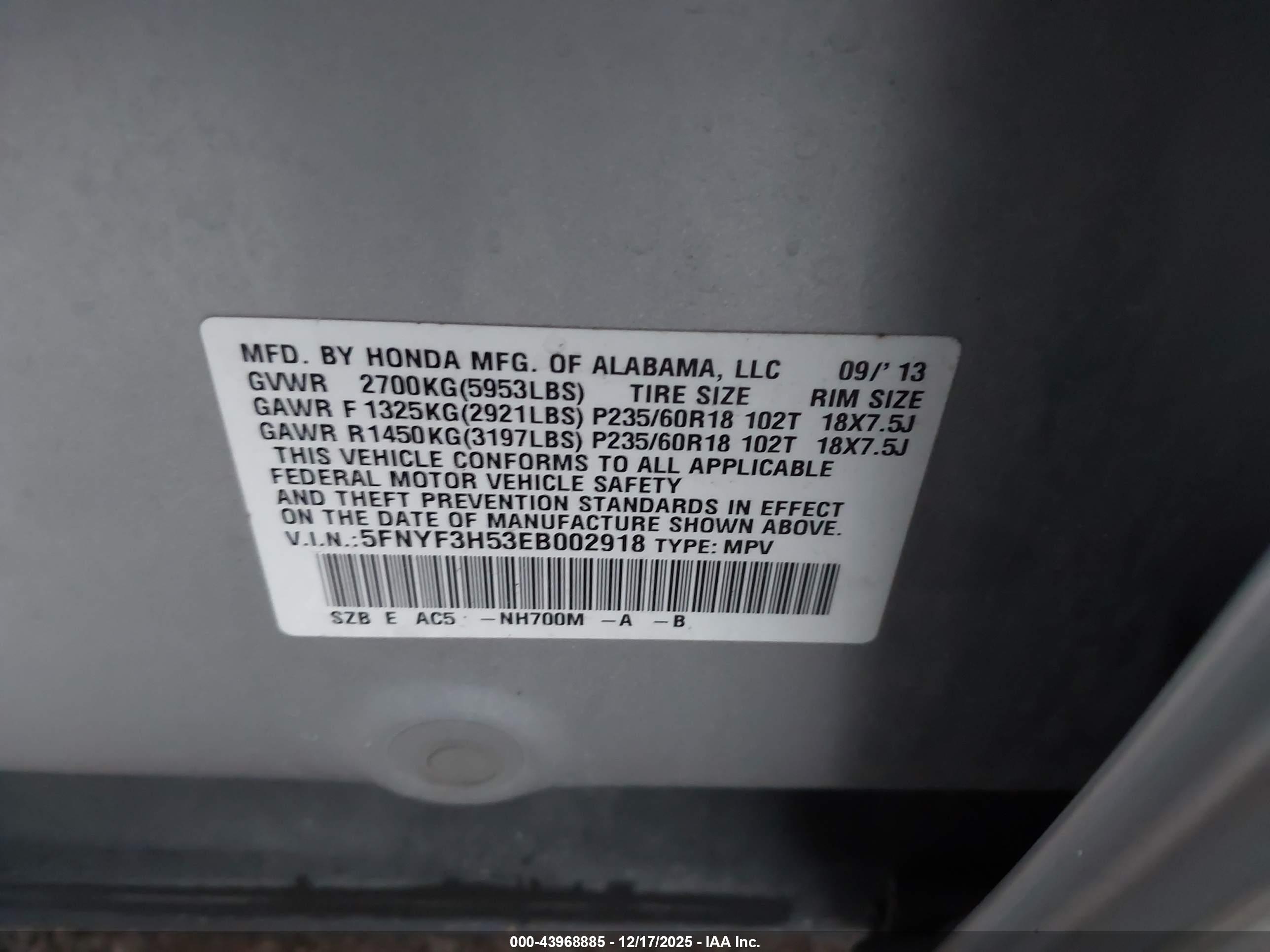 HONDA PILOT image 9