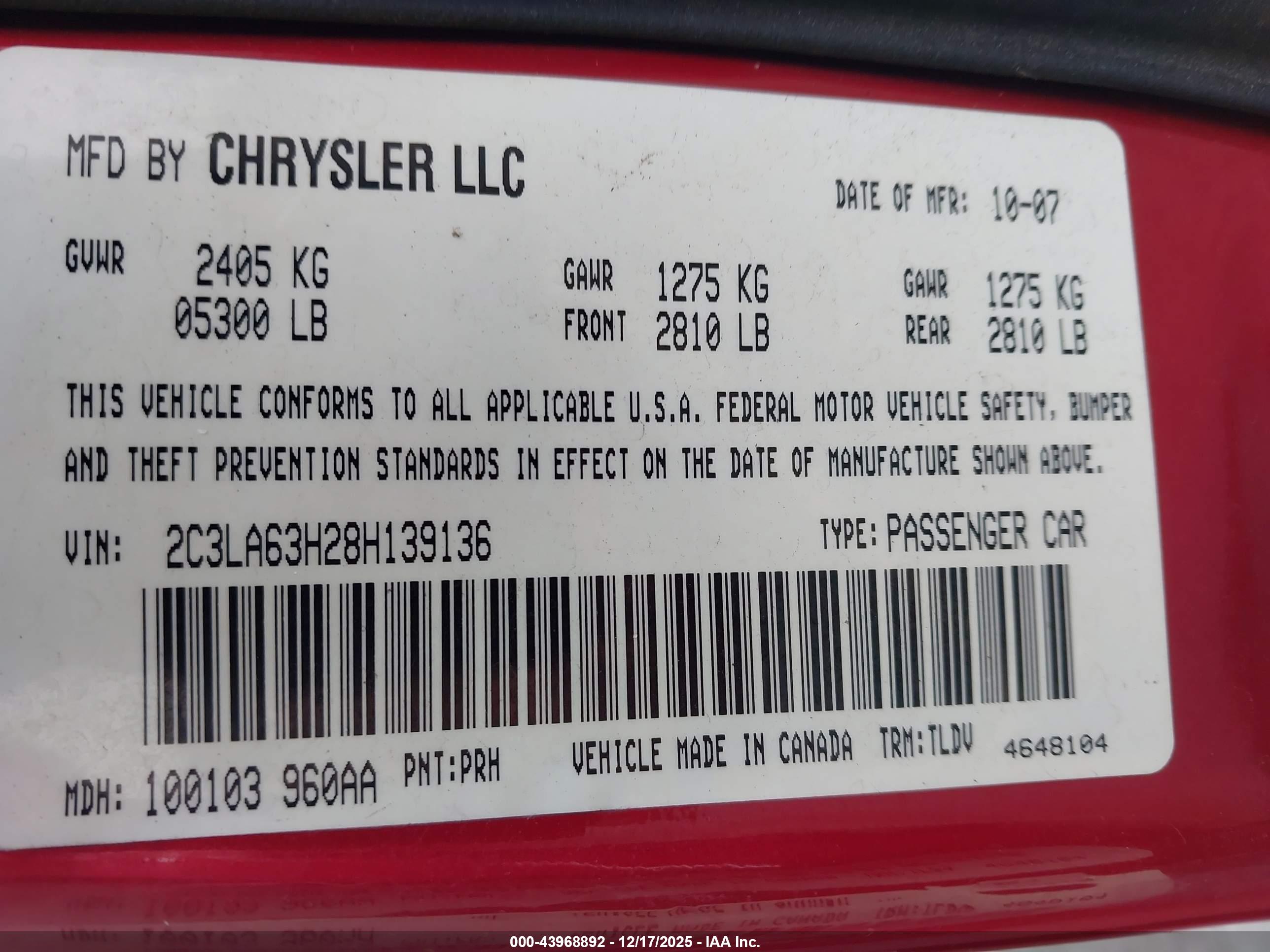 CHRYSLER 300C image 9