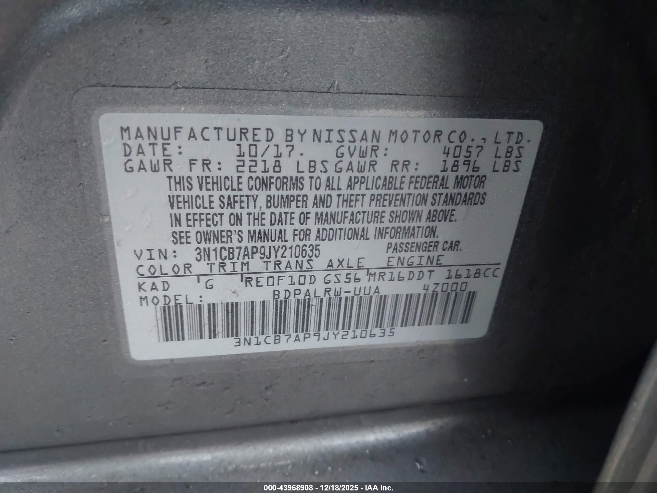 NISSAN SENTRA image 9