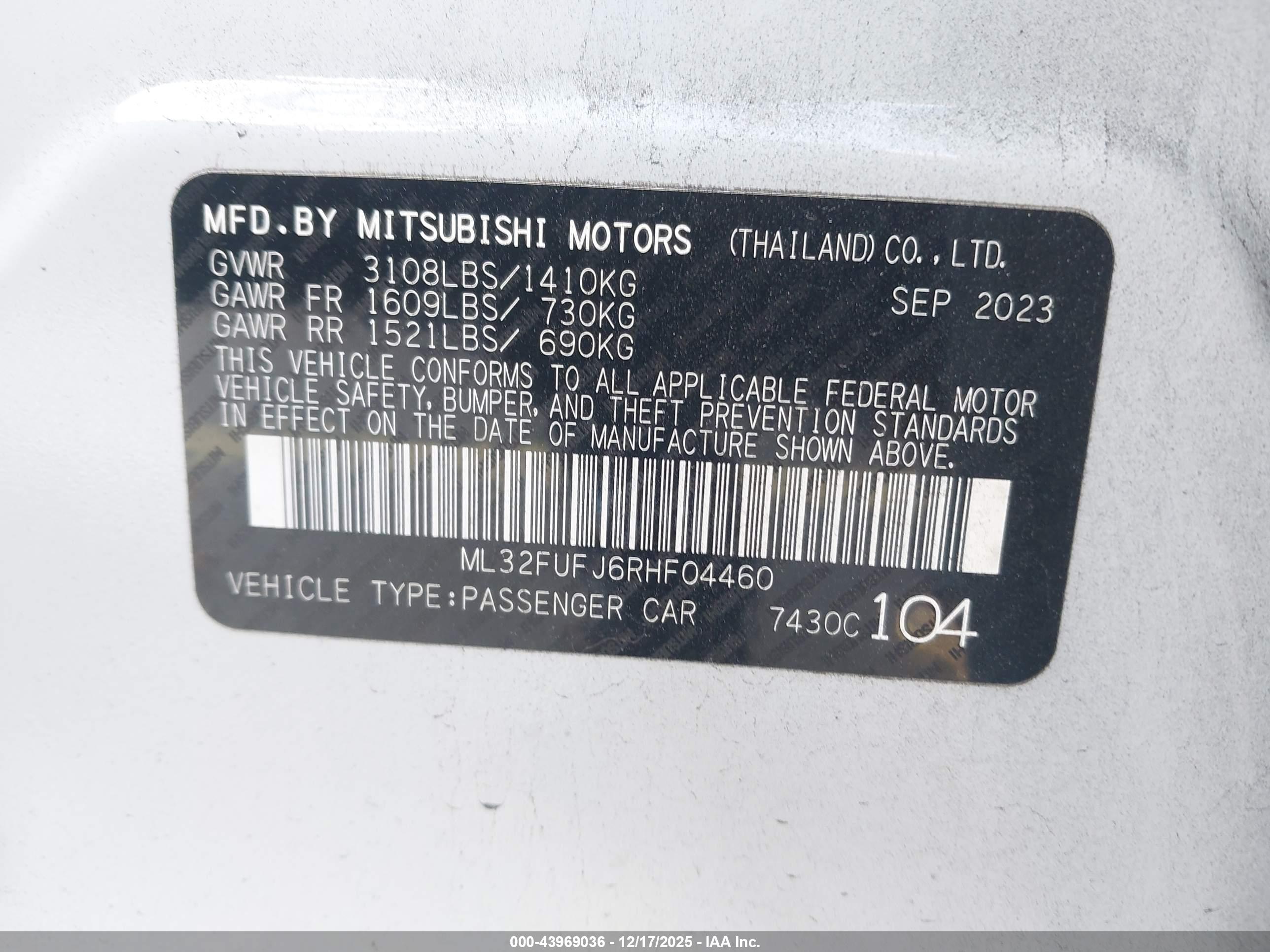 MITSUBISHI MIRAGE image 9