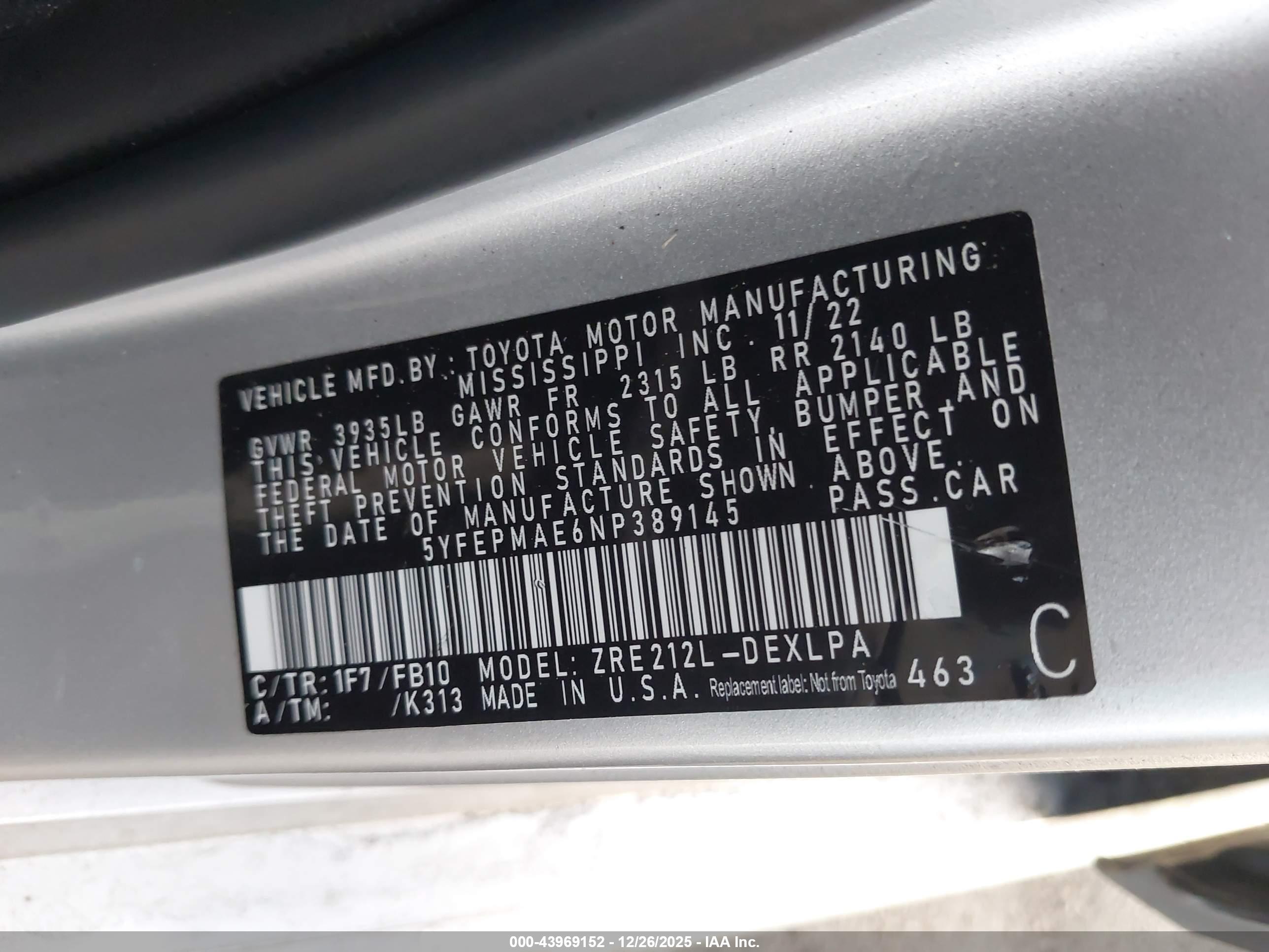 TOYOTA COROLLA image 9