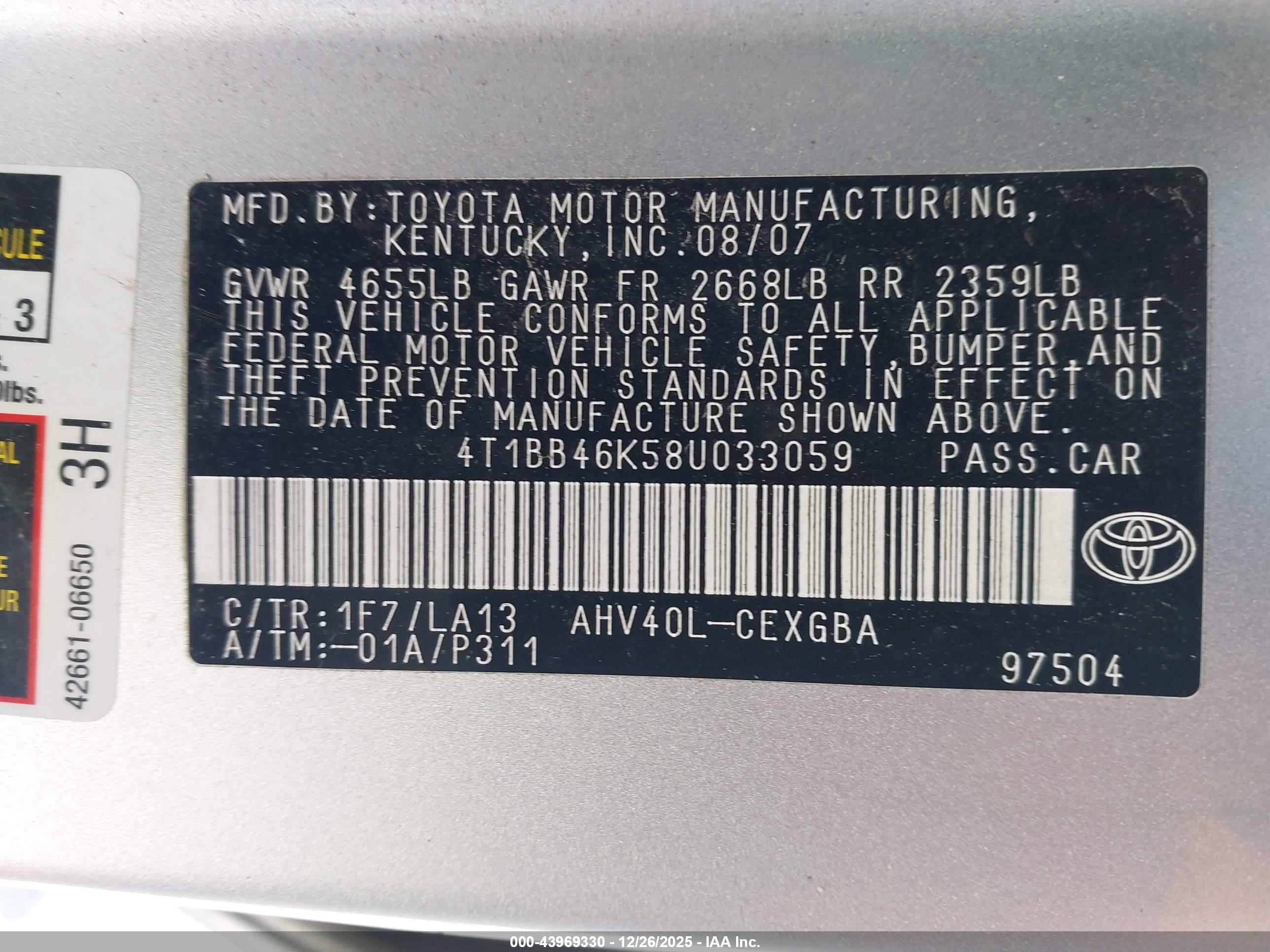 TOYOTA CAMRY image 9