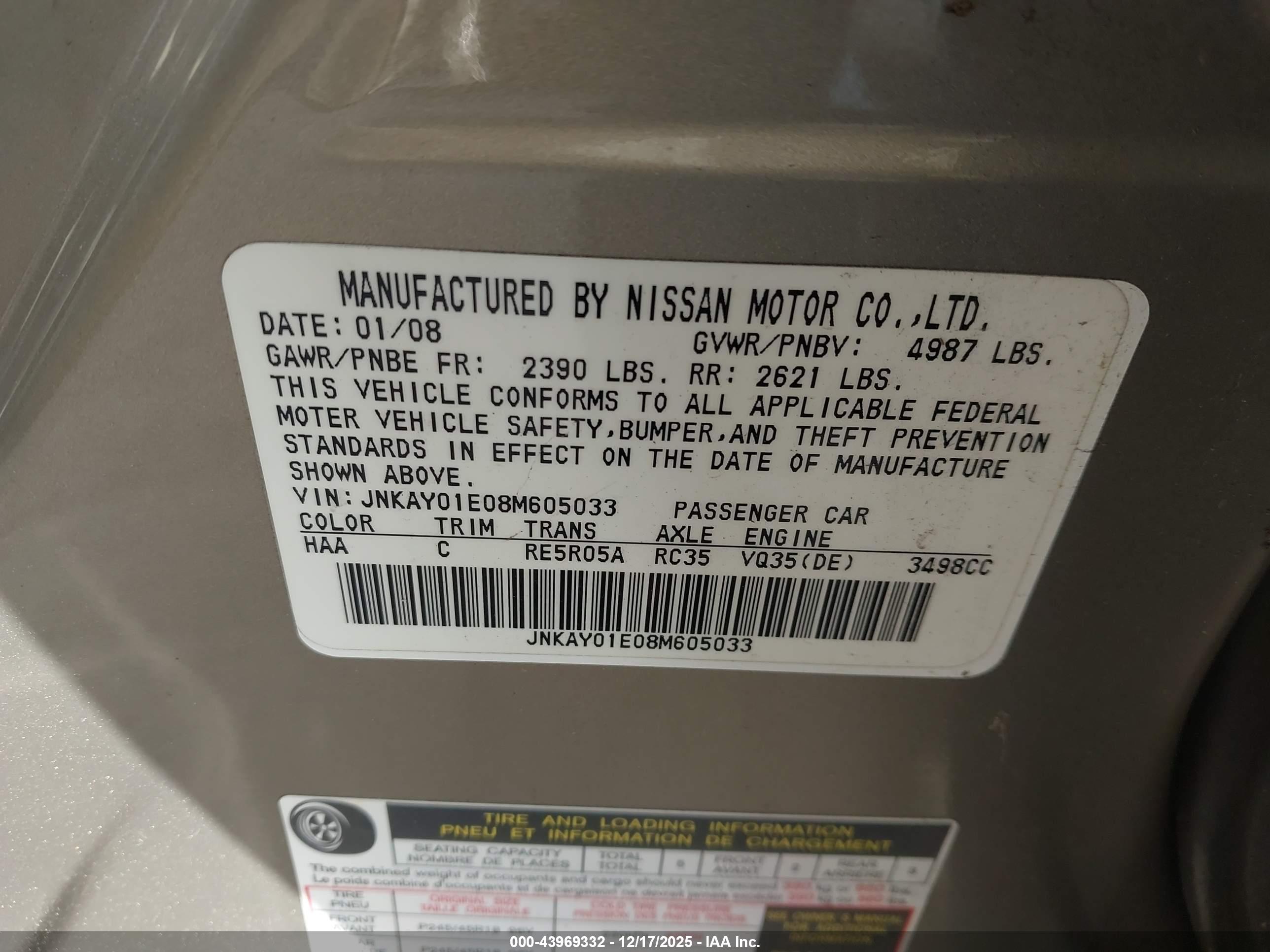 INFINITI M35 image 9