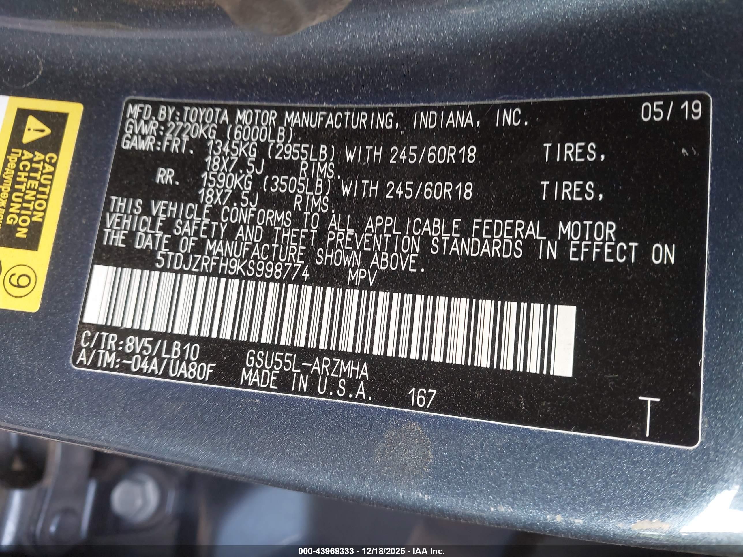 TOYOTA HIGHLANDER image 9