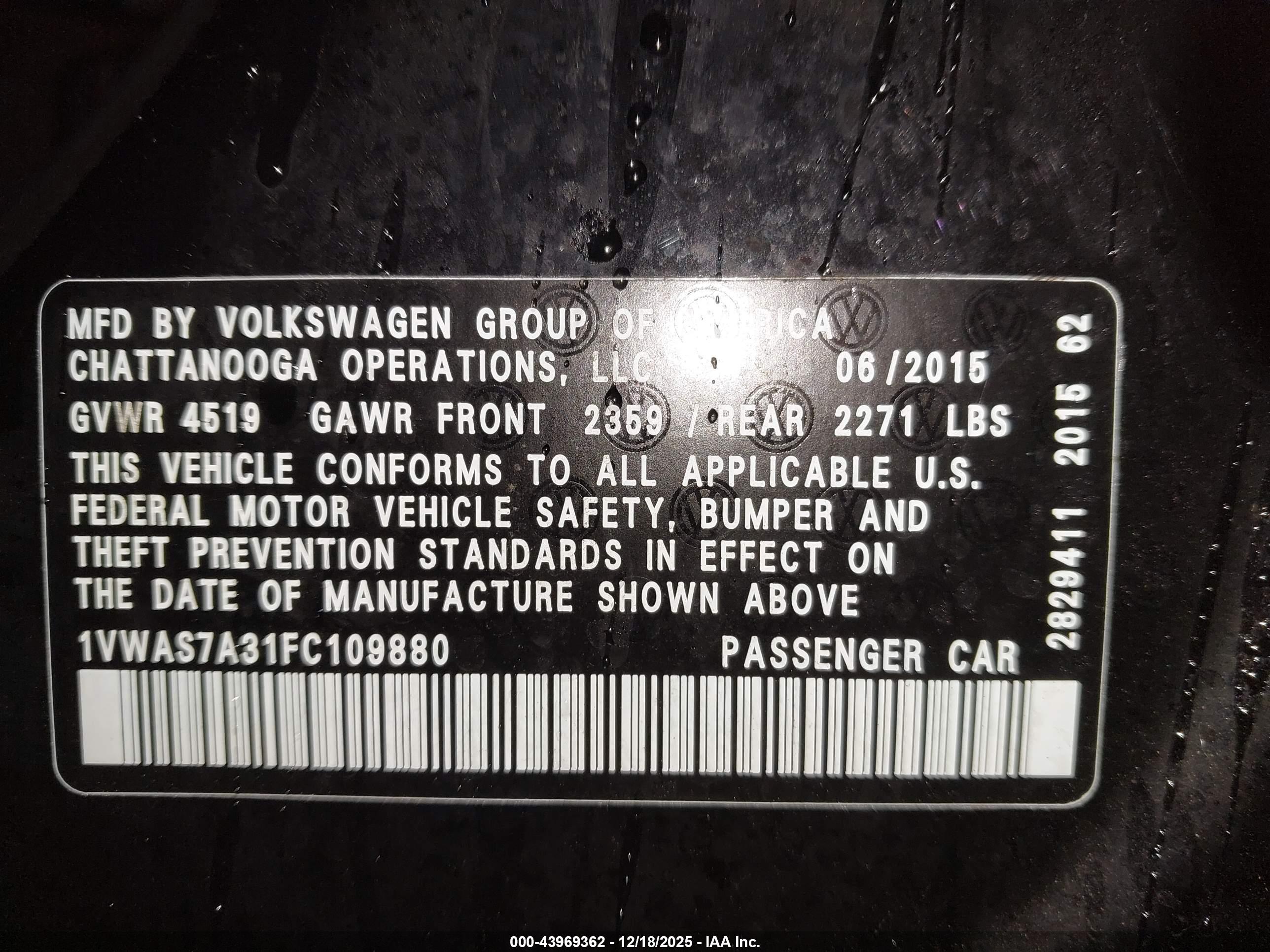 VOLKSWAGEN PASSAT image 9