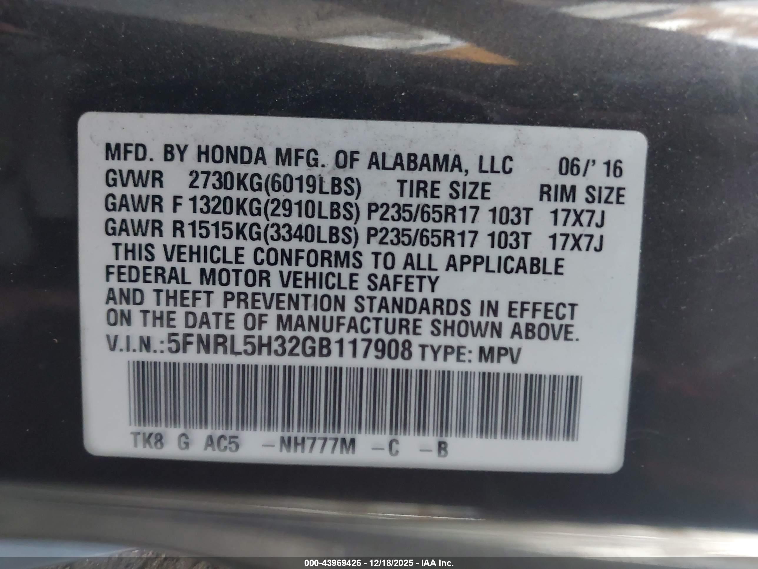 HONDA ODYSSEY image 9