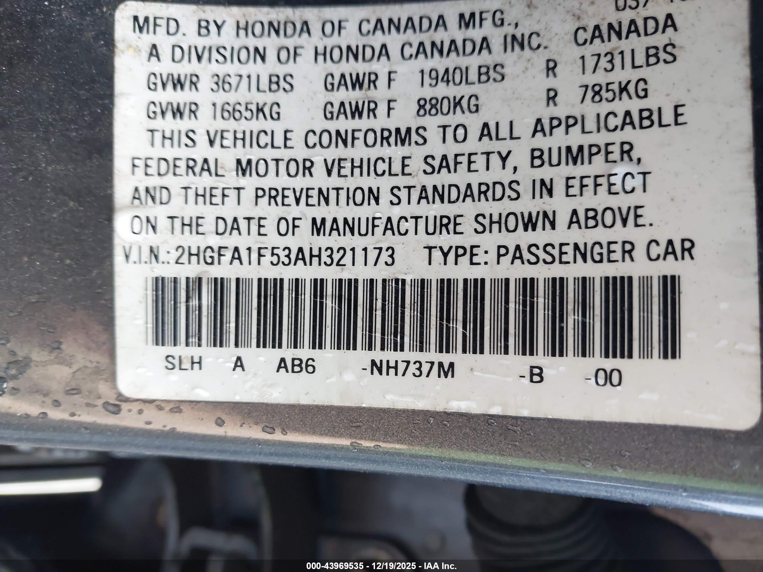 HONDA CIVIC image 9