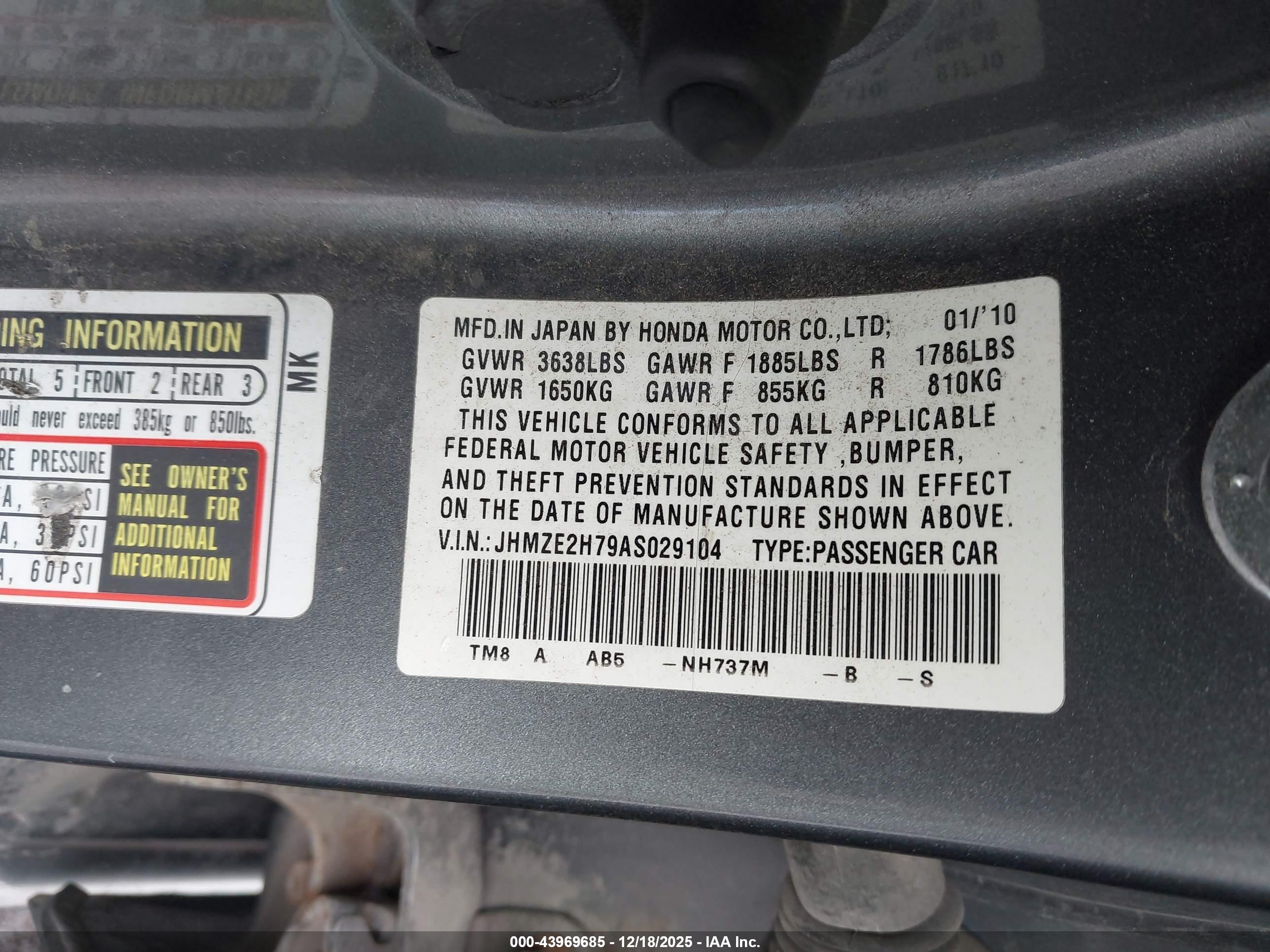HONDA INSIGHT image 9