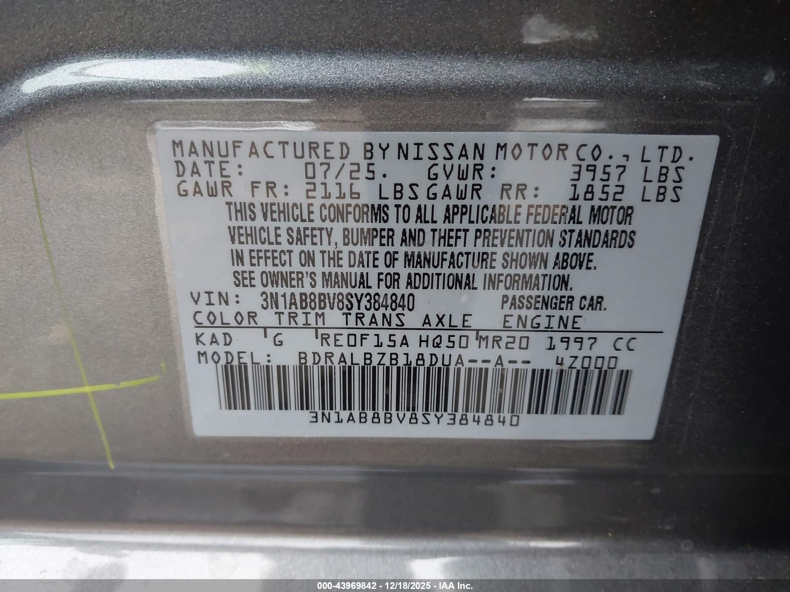 NISSAN SENTRA image 9