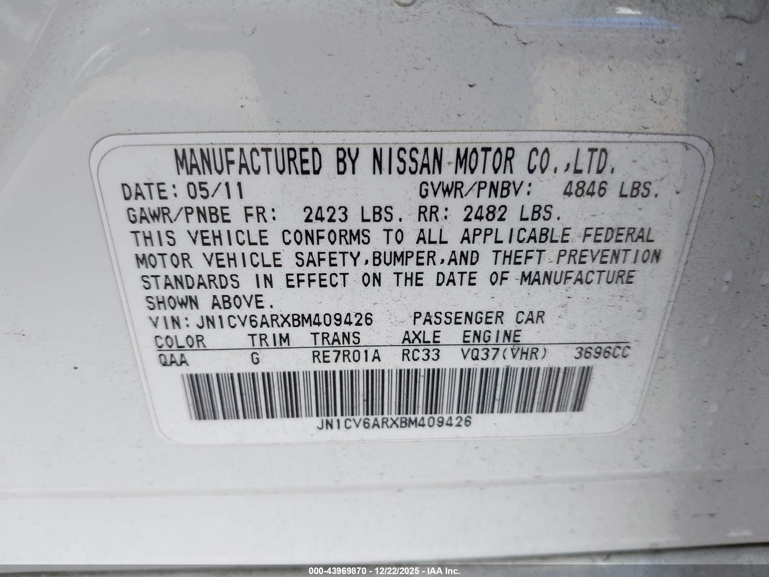 INFINITI G37X image 9
