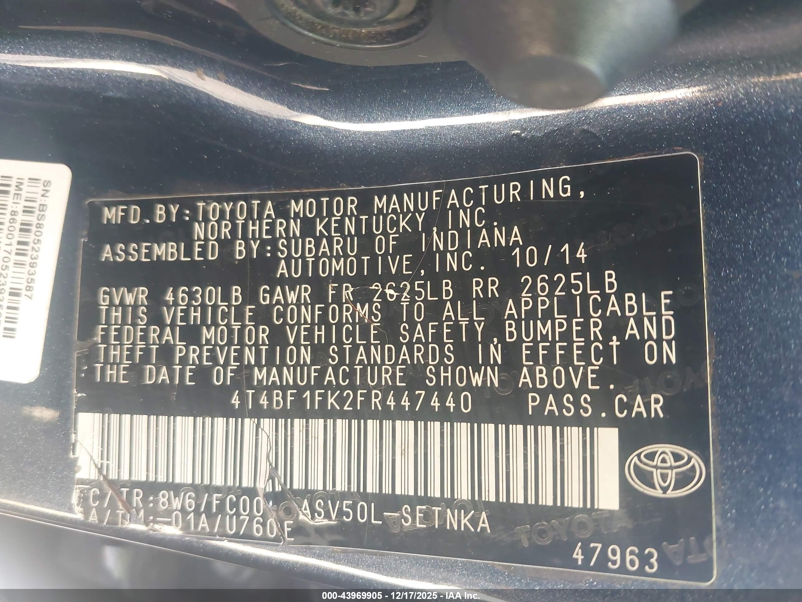 TOYOTA CAMRY image 9