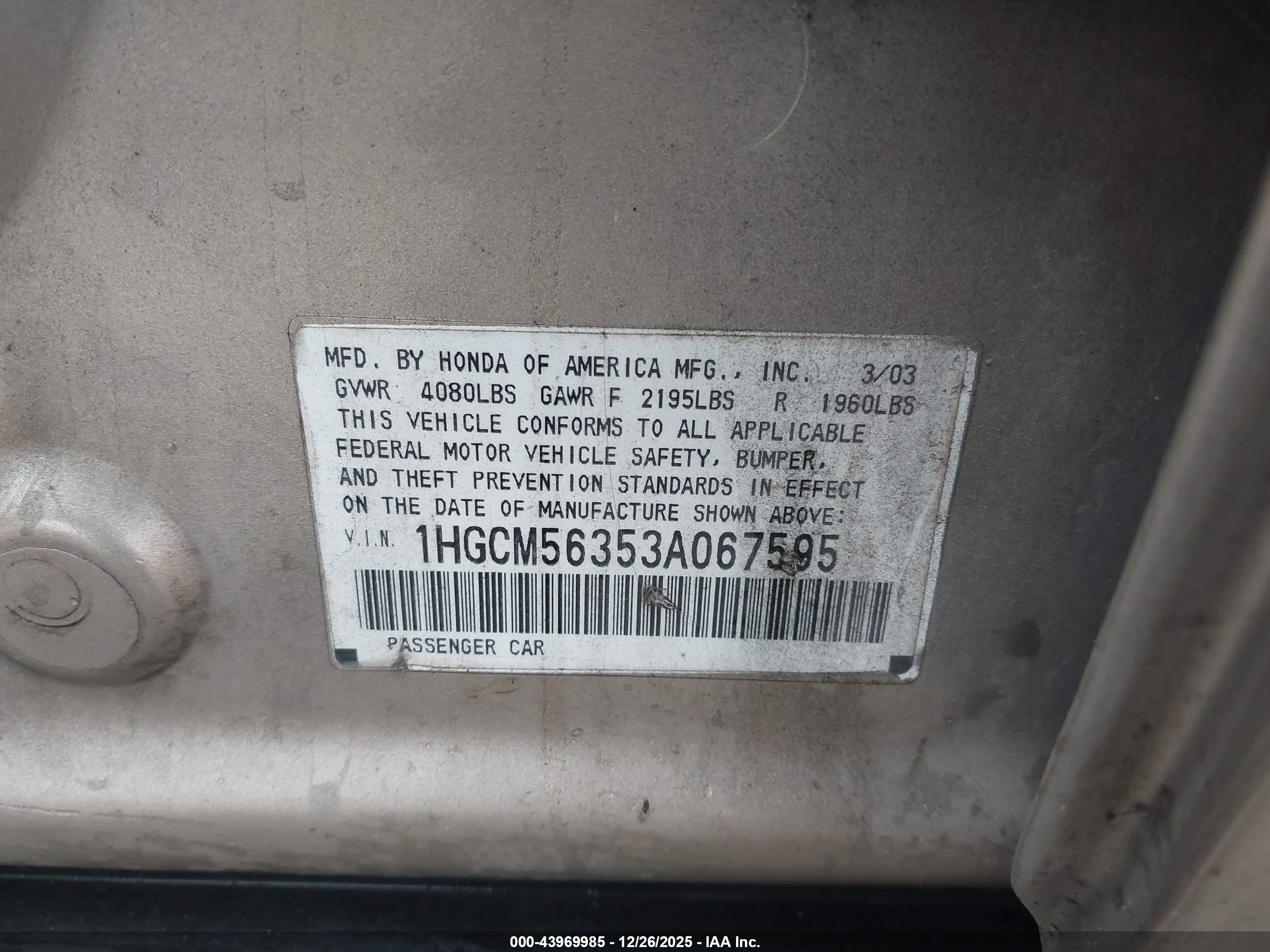 HONDA ACCORD image 9