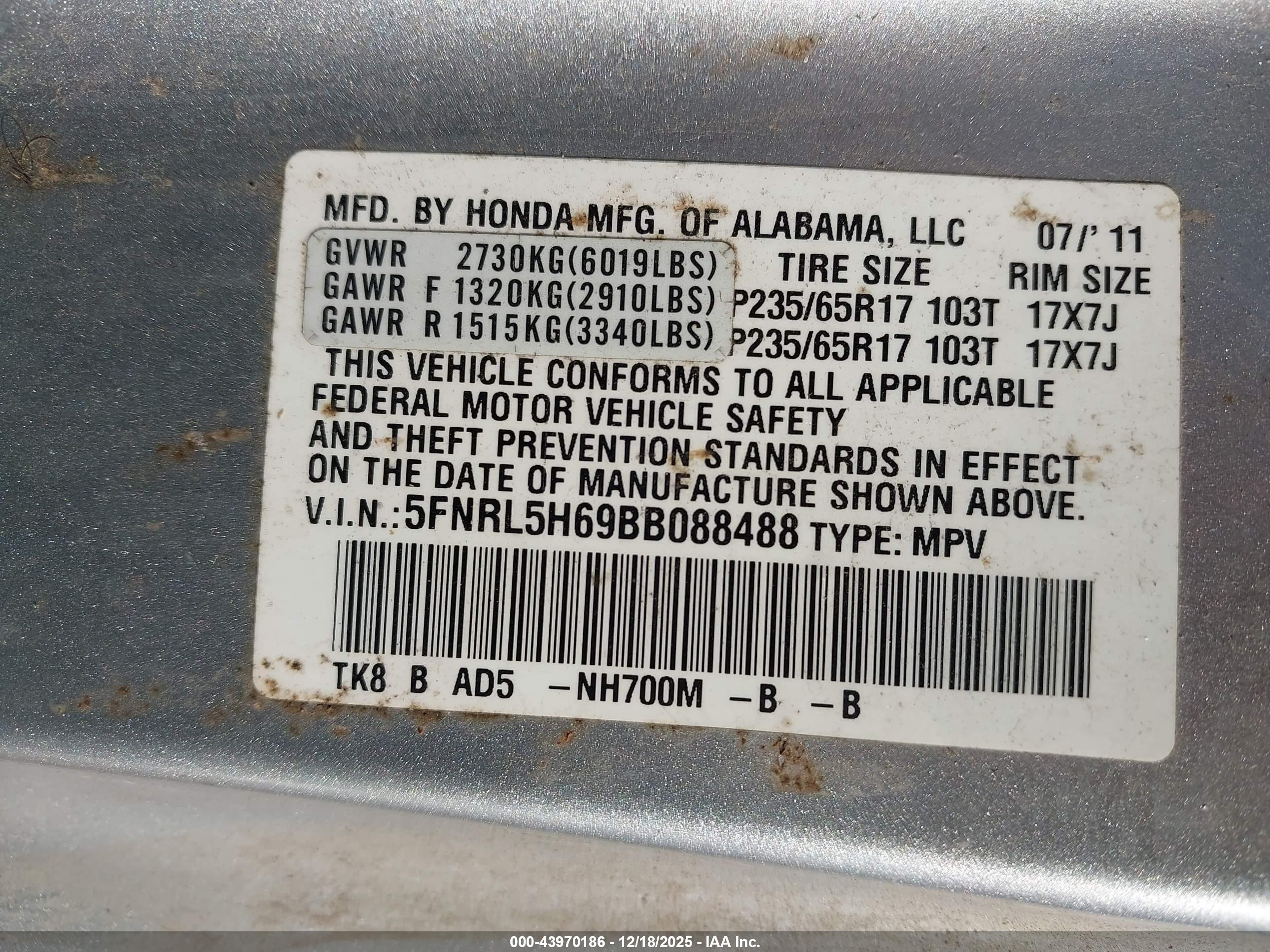 HONDA ODYSSEY image 9