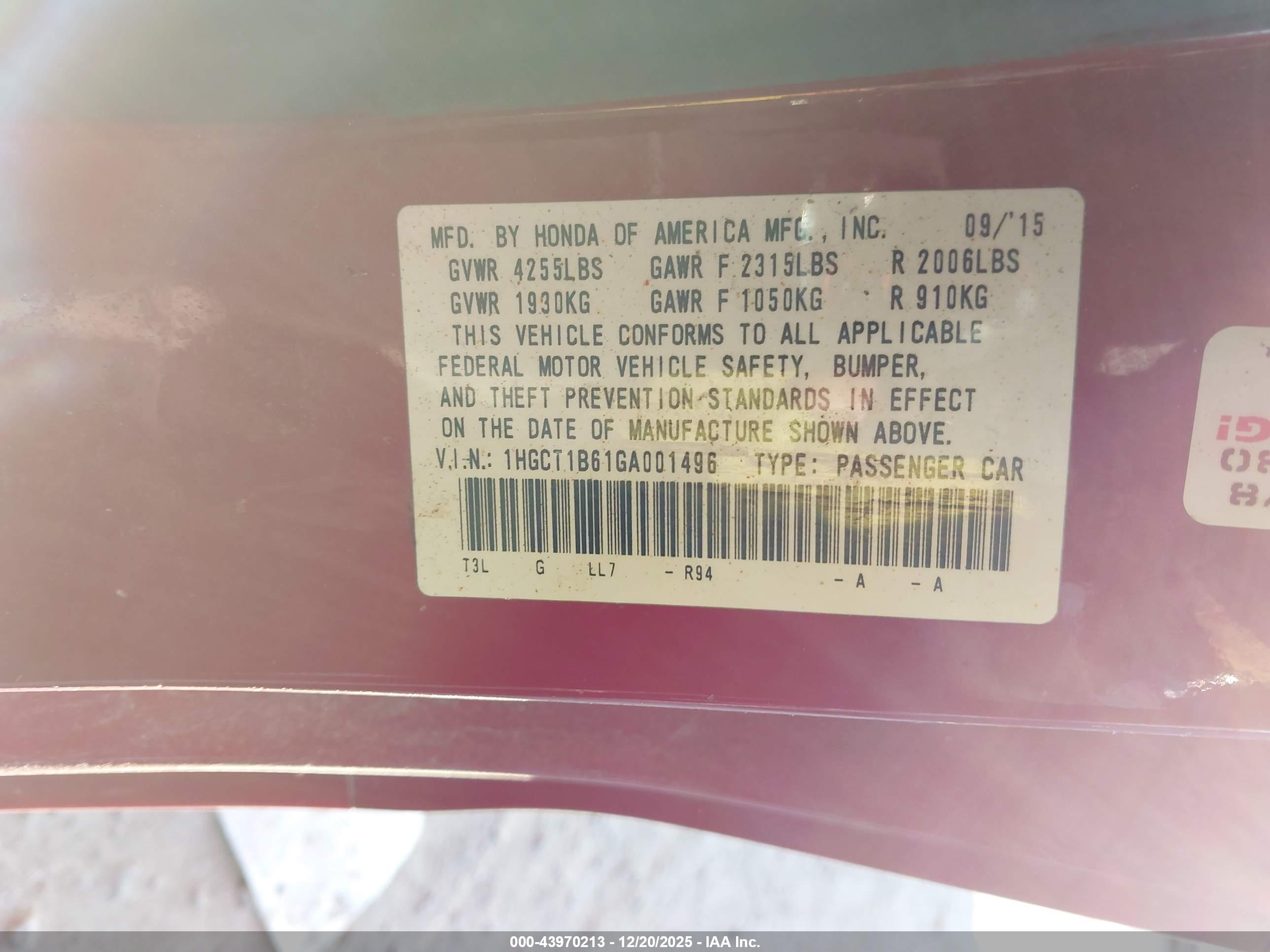 HONDA ACCORD image 9
