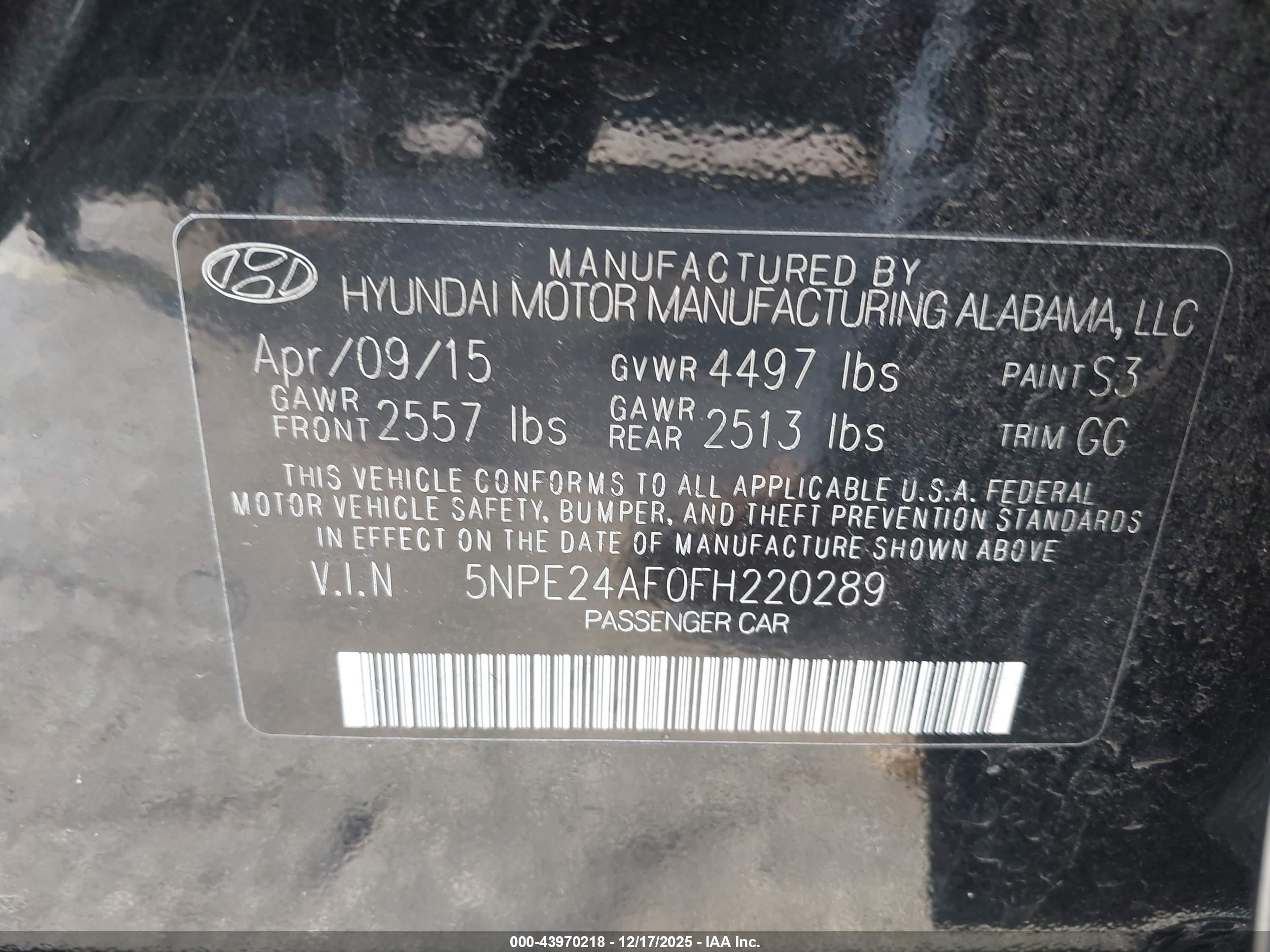 HYUNDAI SONATA image 9