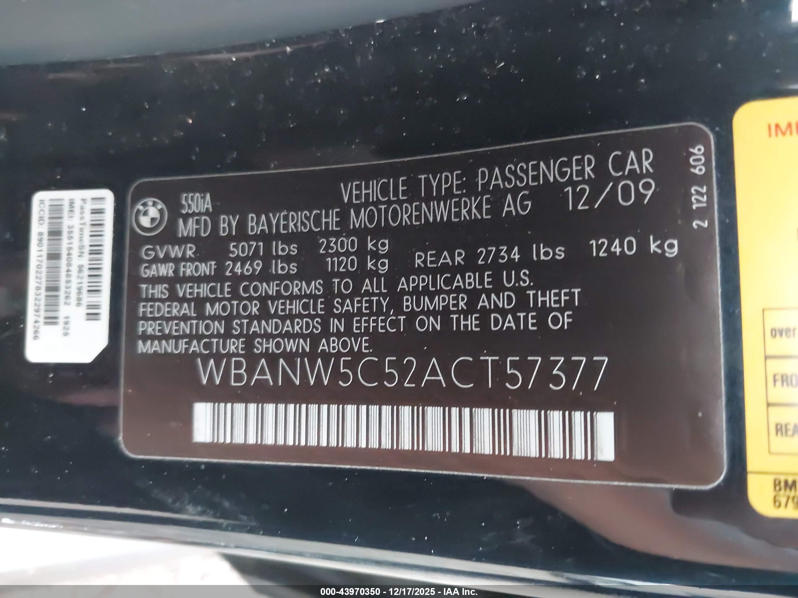 BMW 550I image 9