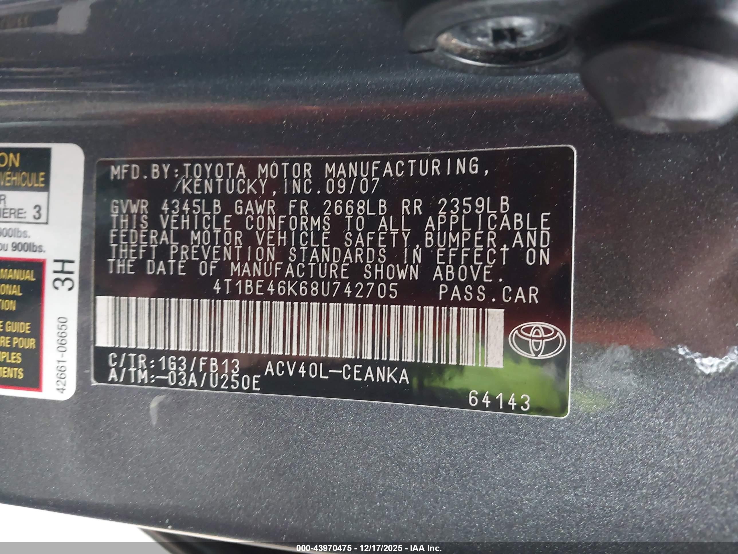 TOYOTA CAMRY image 9