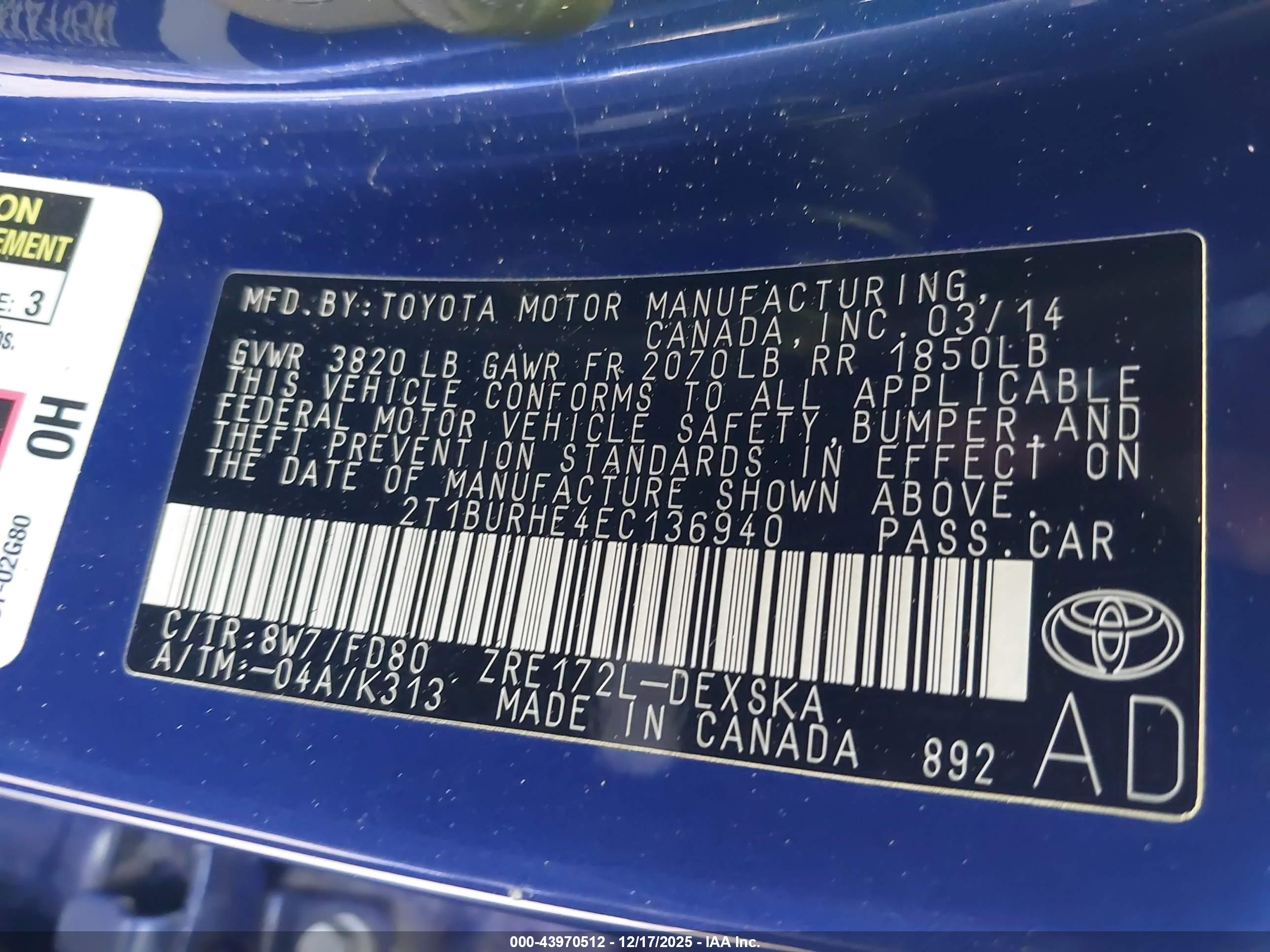 TOYOTA COROLLA image 9