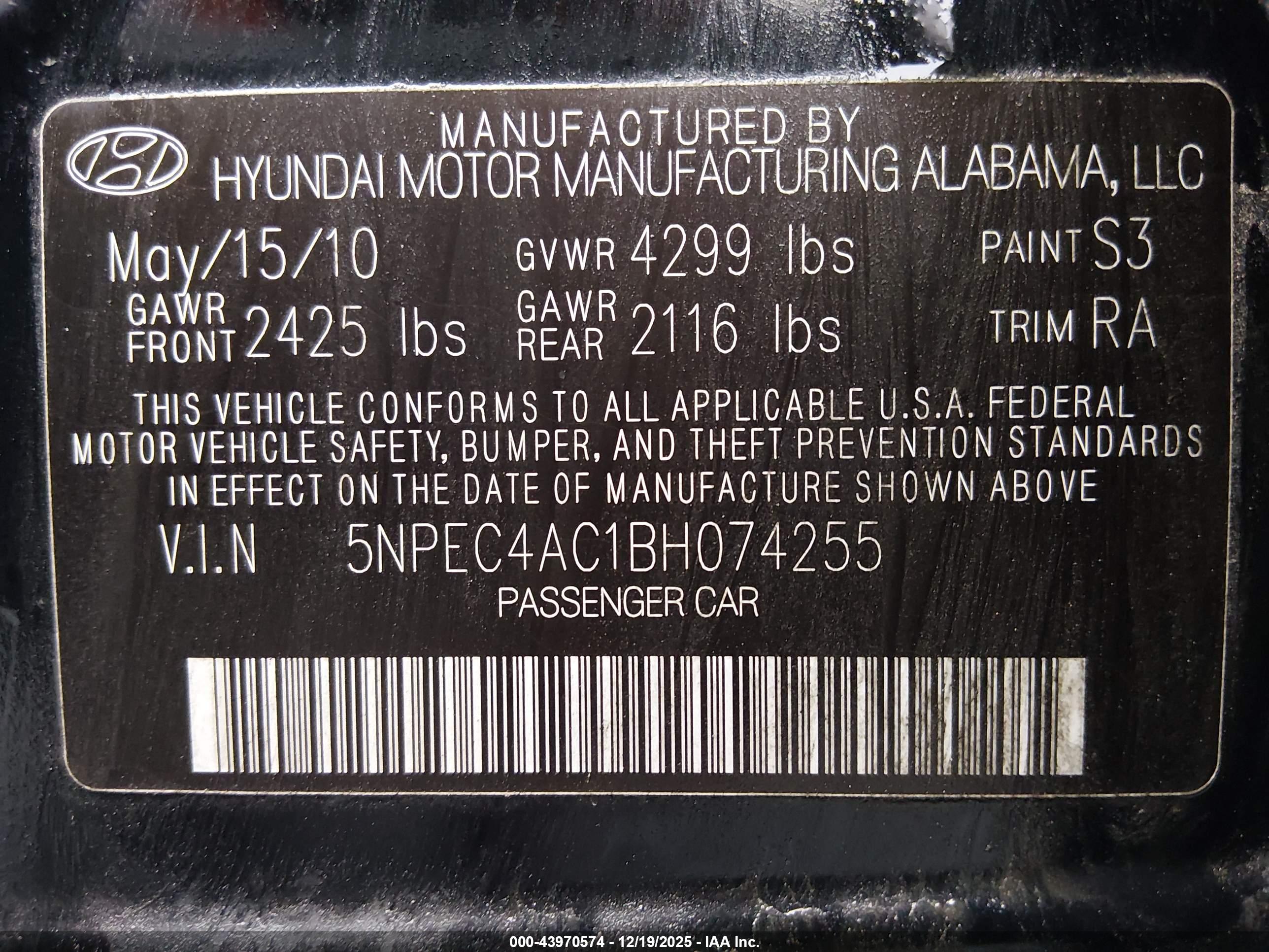 HYUNDAI SONATA image 9