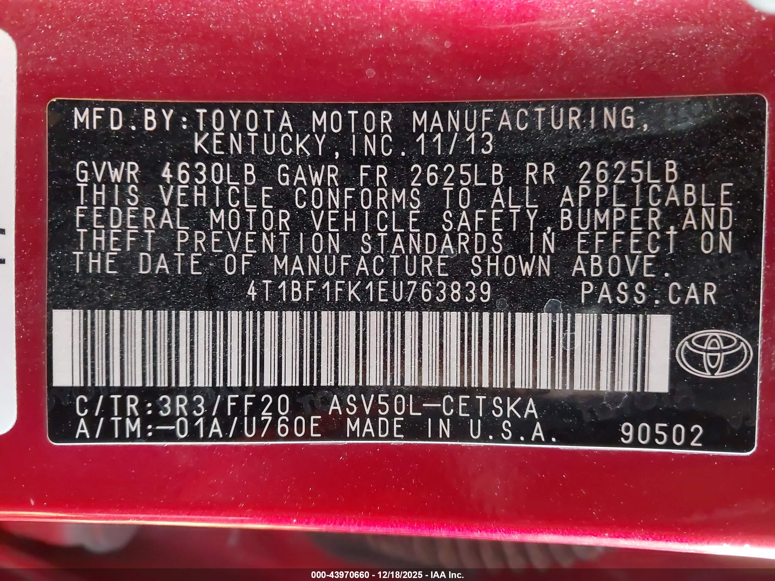 TOYOTA CAMRY image 9