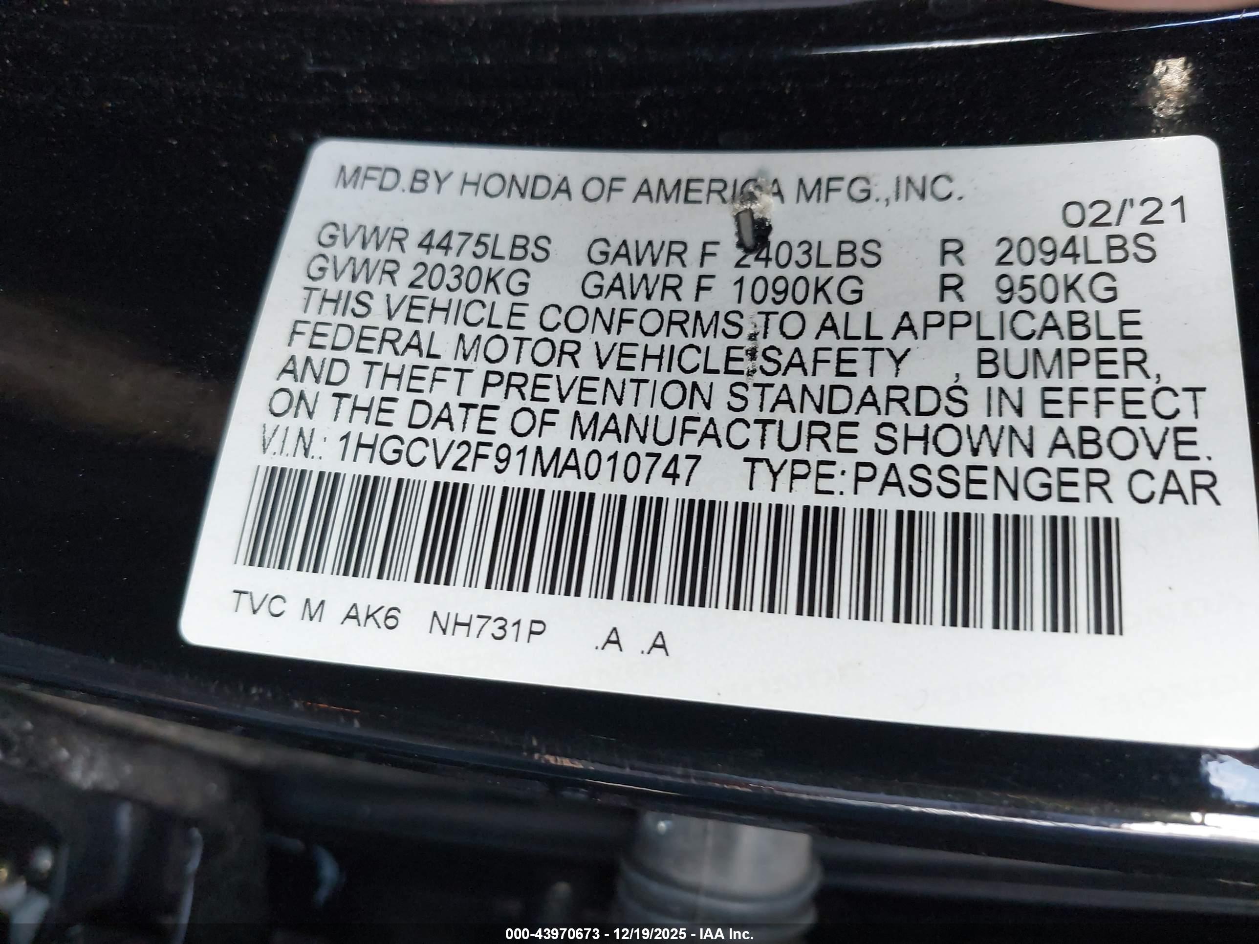 HONDA ACCORD image 9
