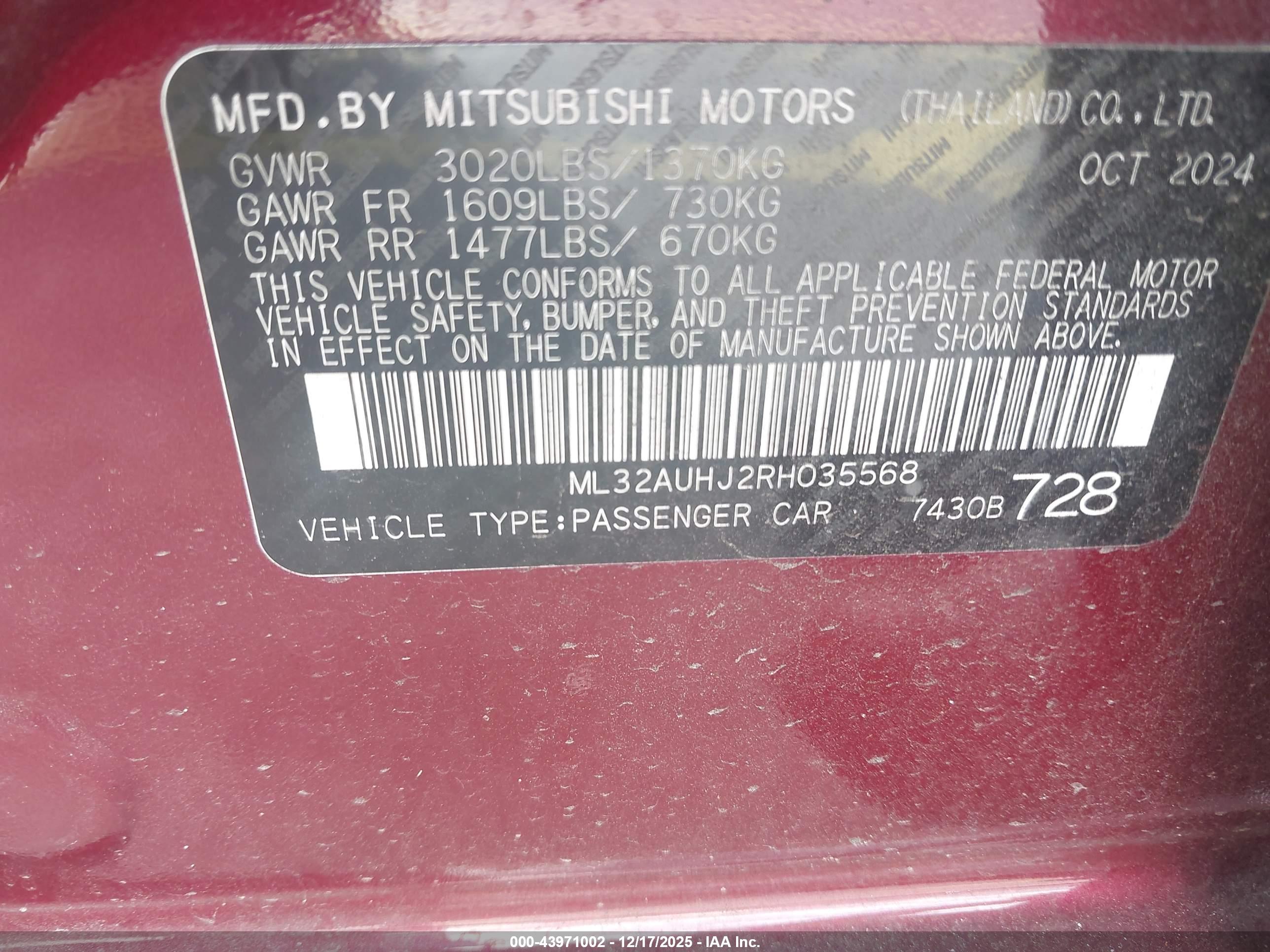 MITSUBISHI MIRAGE image 9