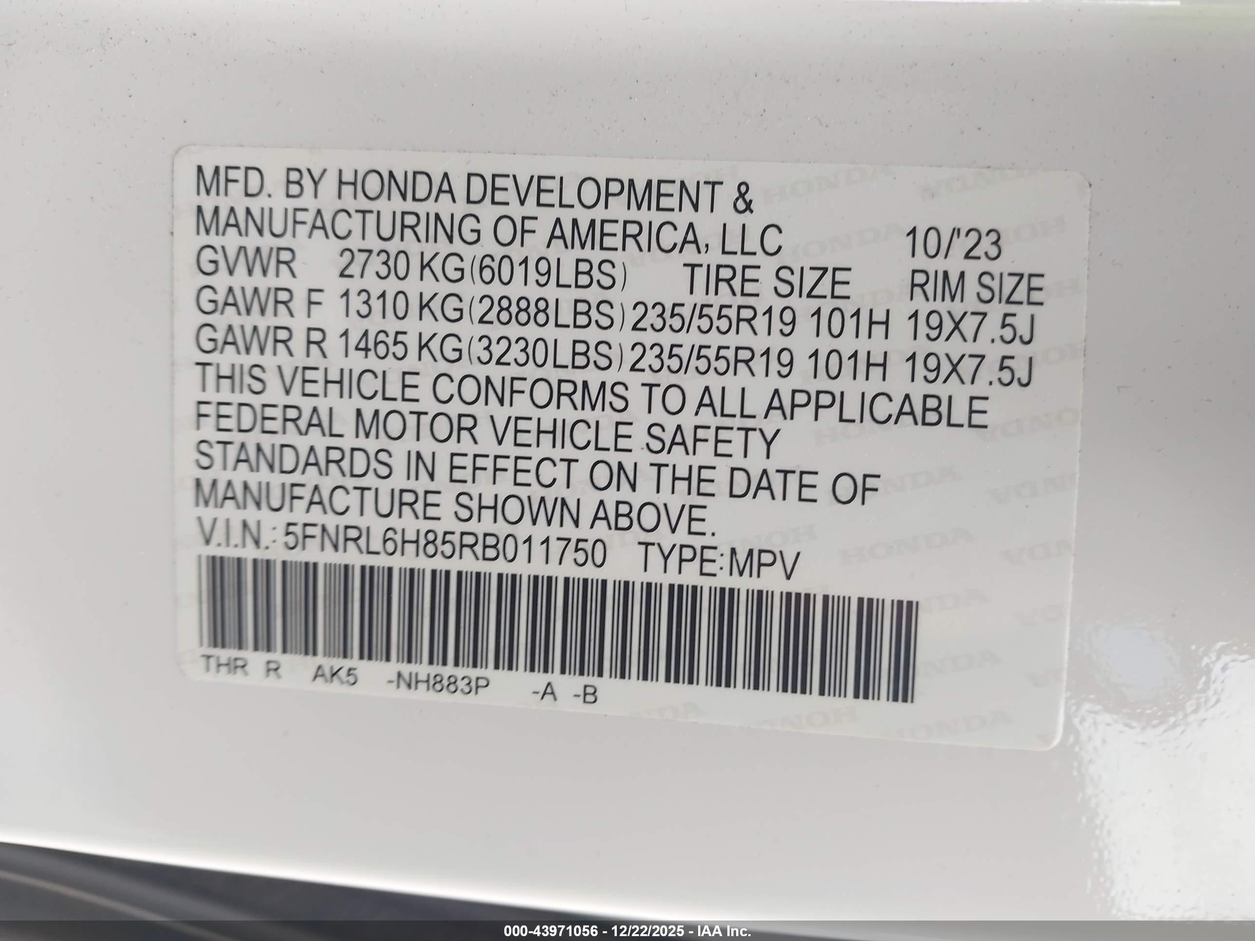 HONDA ODYSSEY image 9