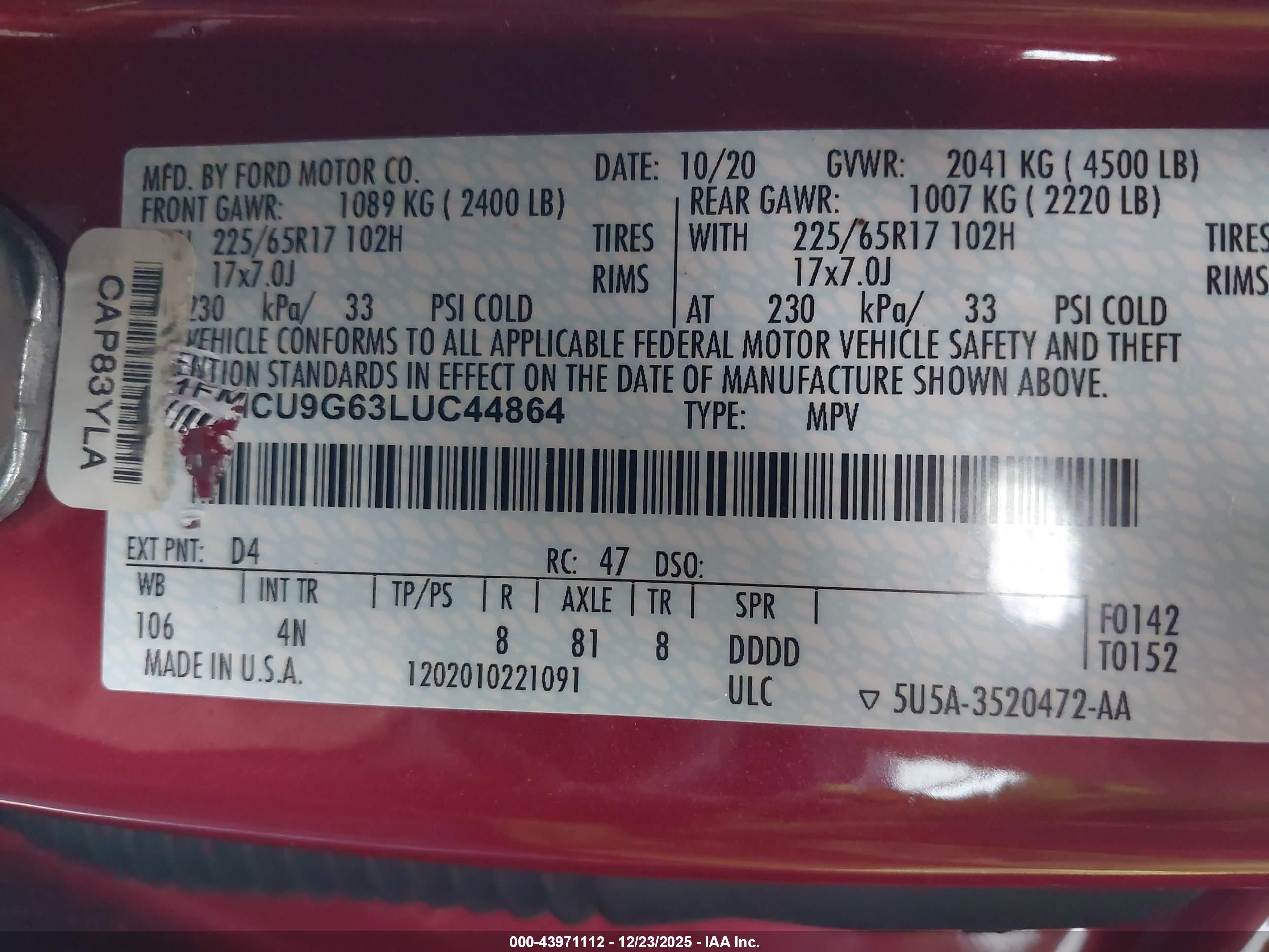 FORD ESCAPE image 9