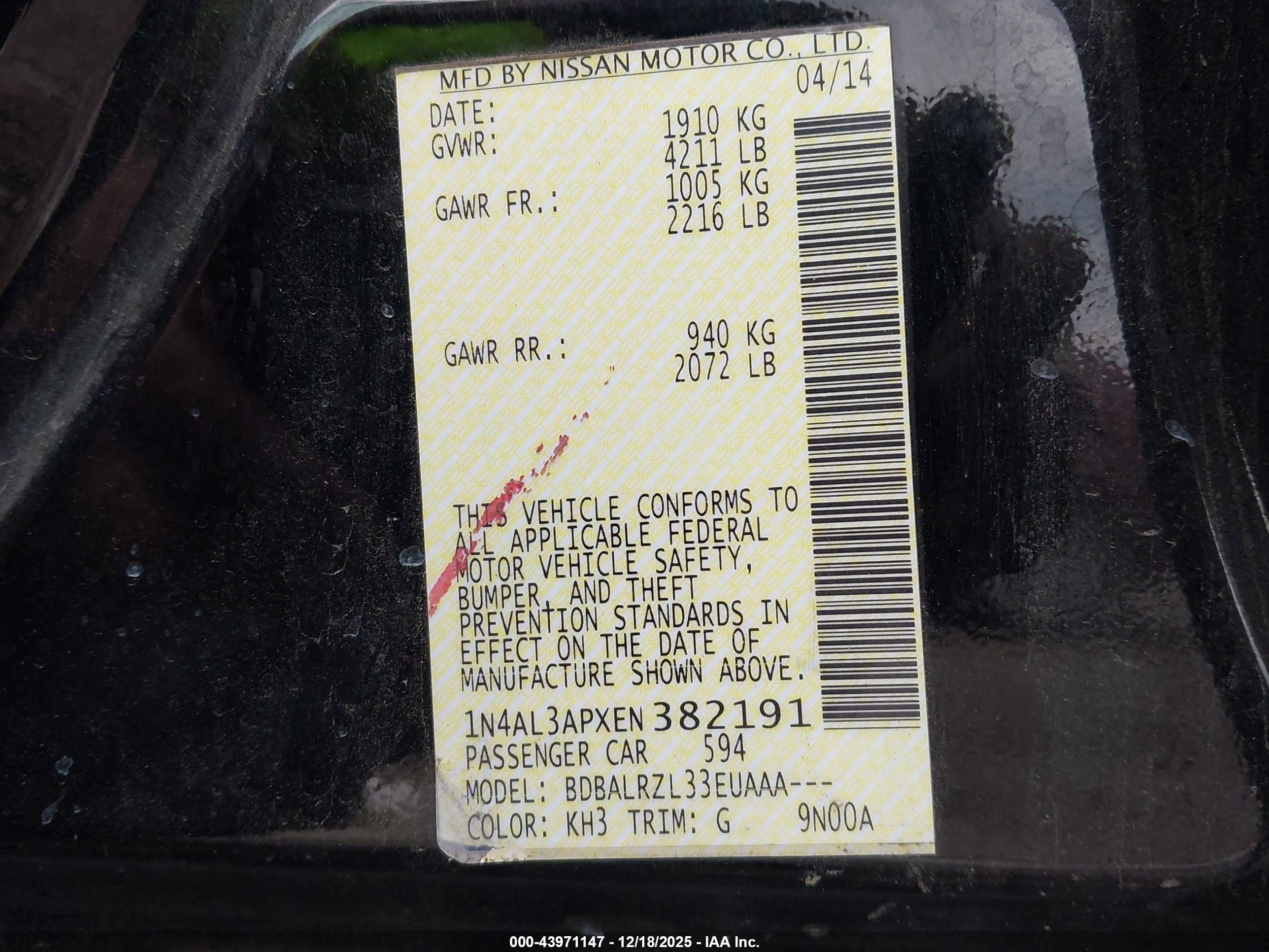 NISSAN ALTIMA image 9